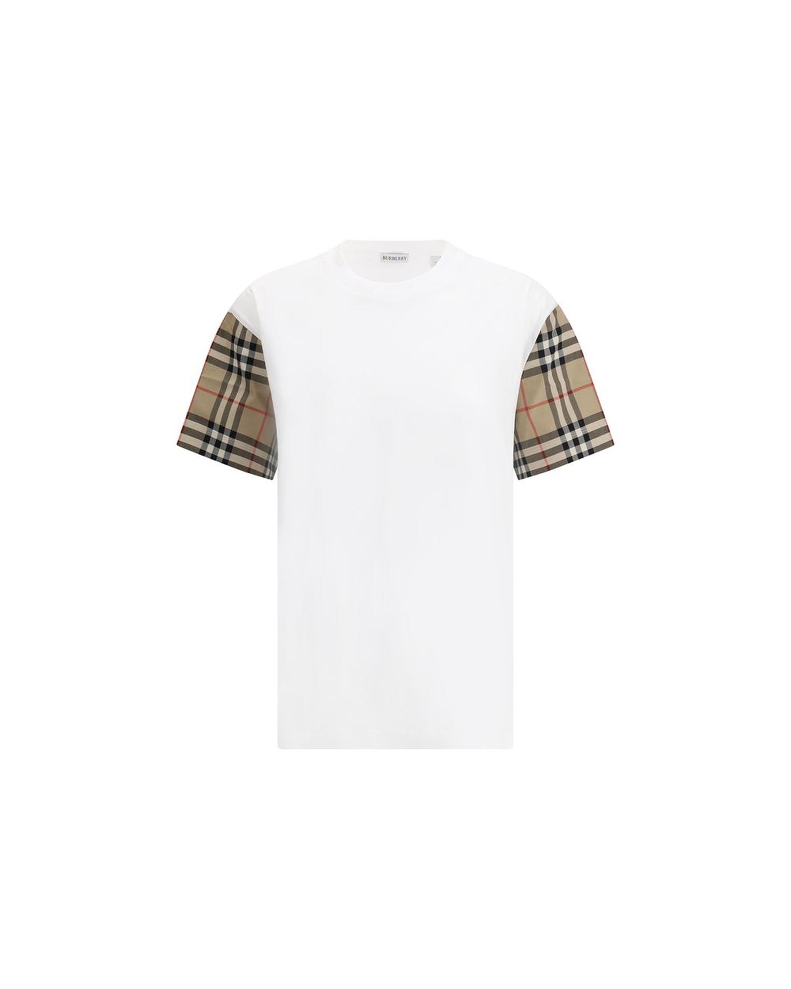 V539-BU-8073029A1464-XS-202508301230-00 Burberry Women's Check Archive Sleeve T-shirt - XS - Image 1