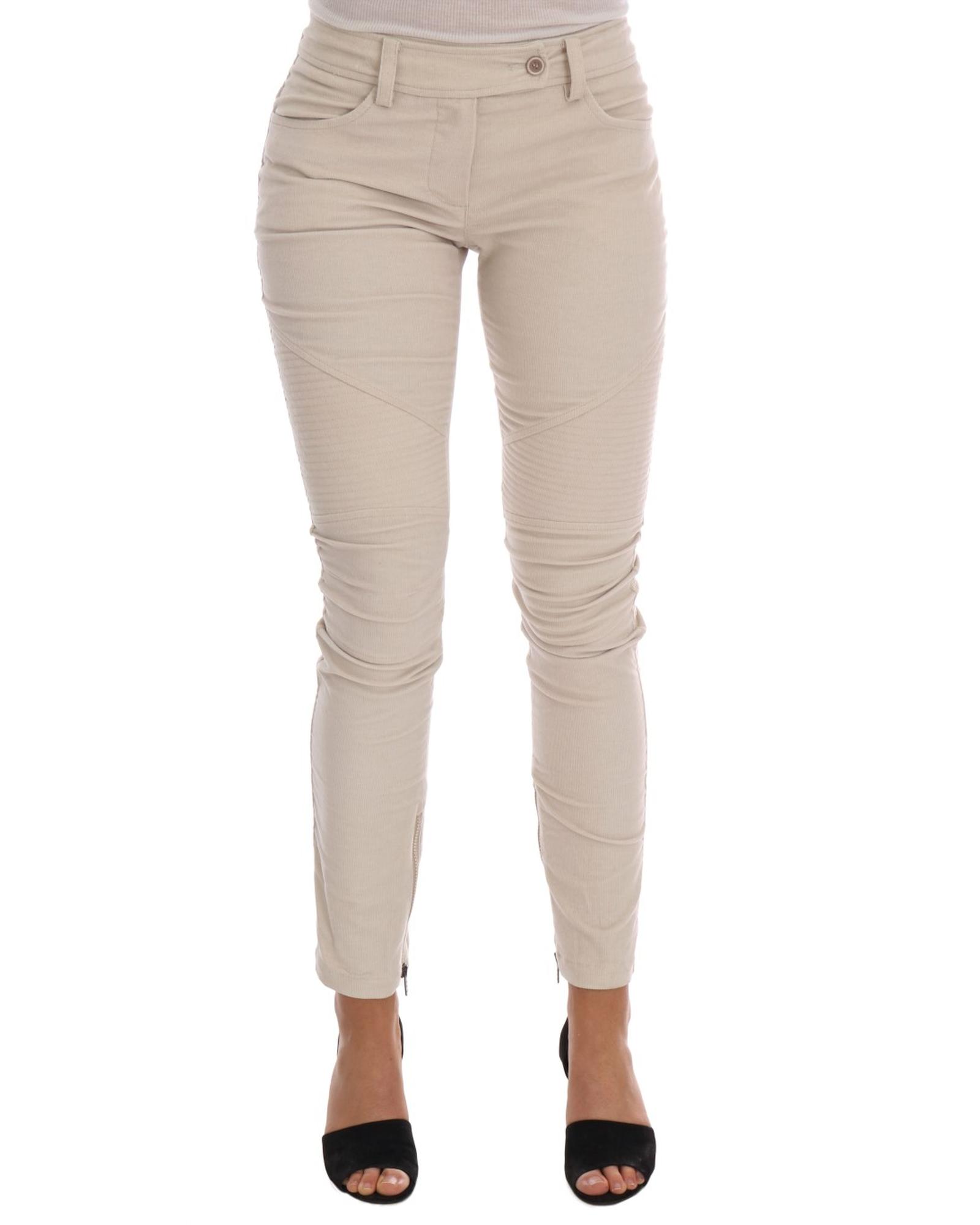 V539-BYX1154-3-202509010650-00 Cropped Corduroy Pants with Logo Details 42 IT Women - Image 1
