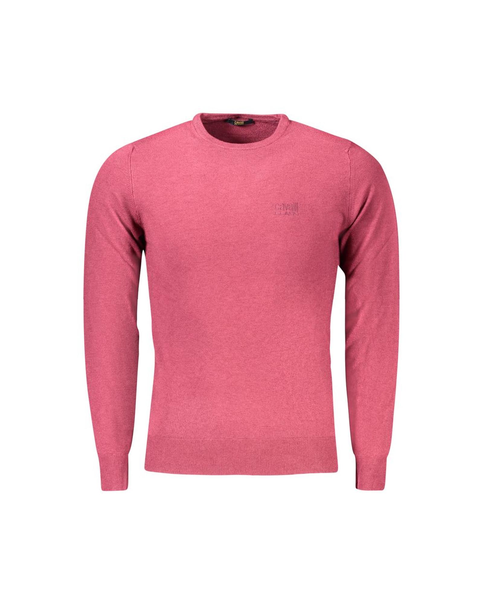 V539-CA-33476-M-202506161125-00 Cavalli Class Men's Red Polyester Sweater - M - Image 1