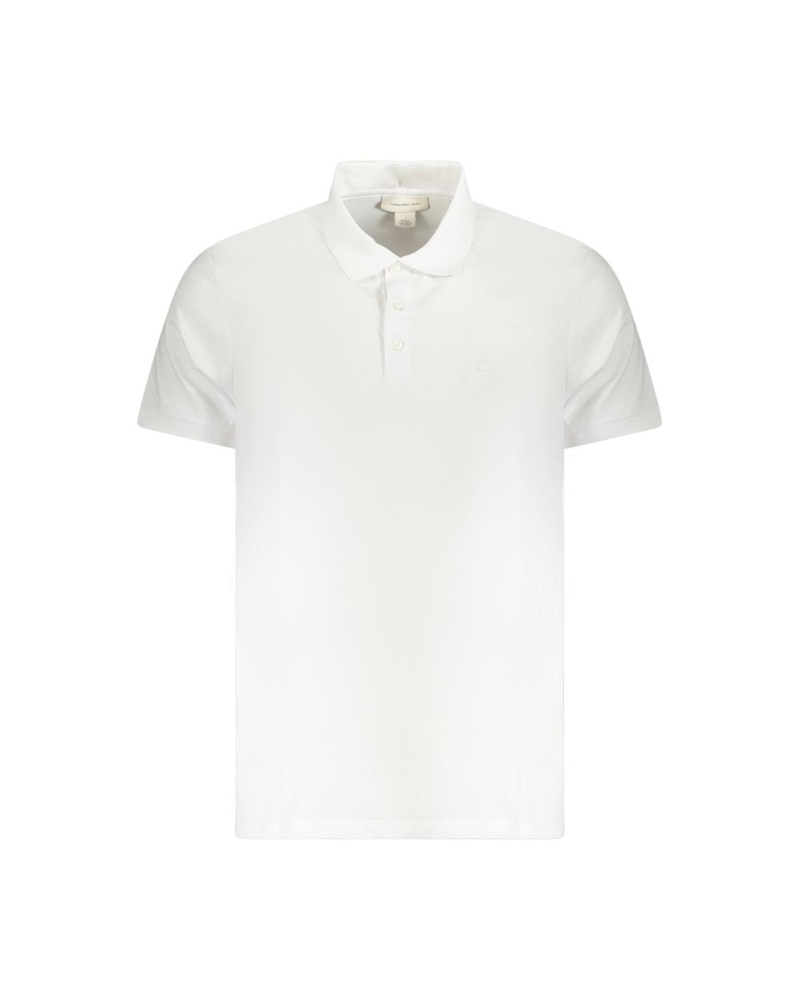 V539-CA-36277-M-202506161515-00 Calvin Klein Men's White Cotton Polo Shirt - M - Image 1