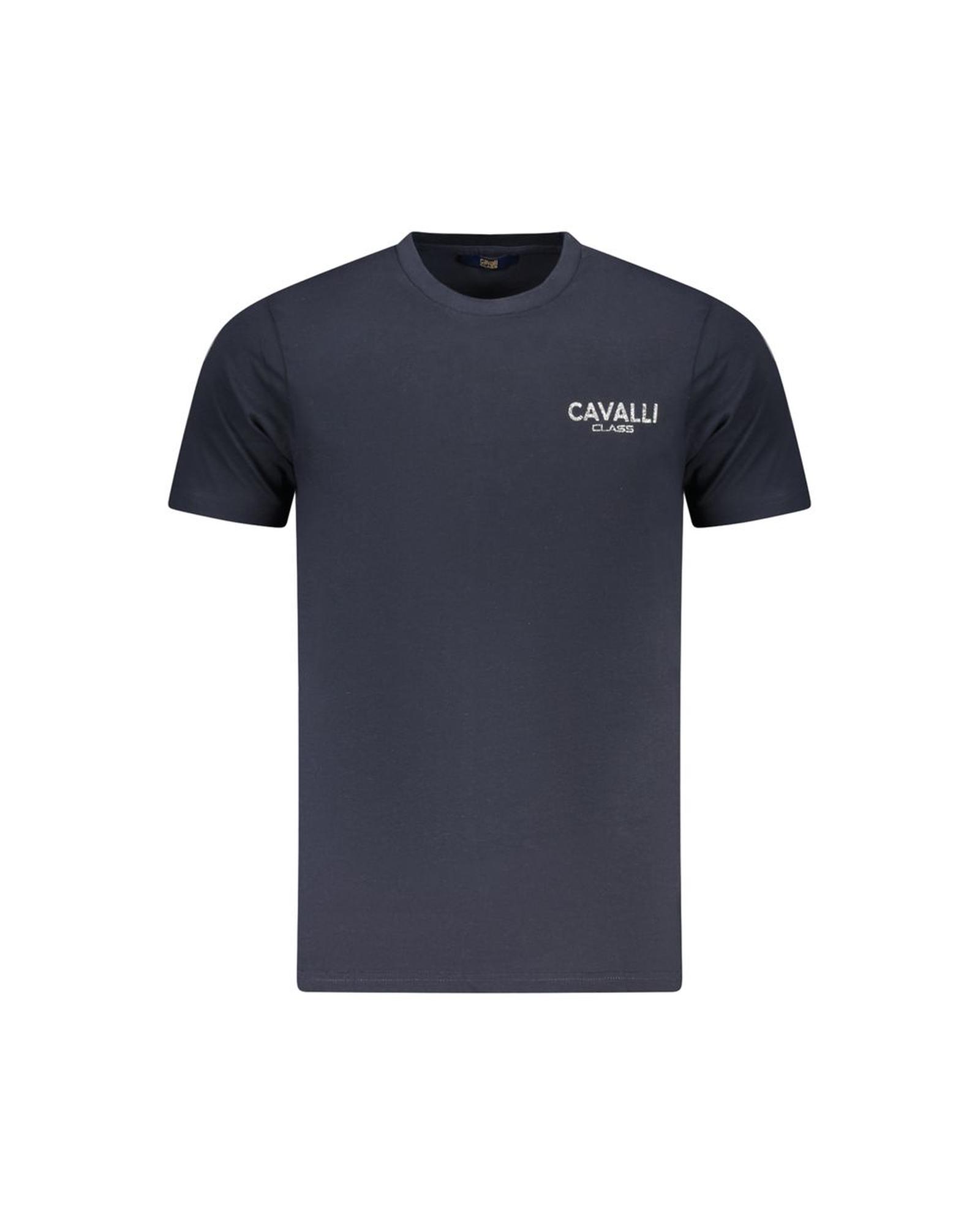 V539-CA-36665-L-202506161337-00 Cavalli Class Men's Blue Cotton T-Shirt - L - Image 1