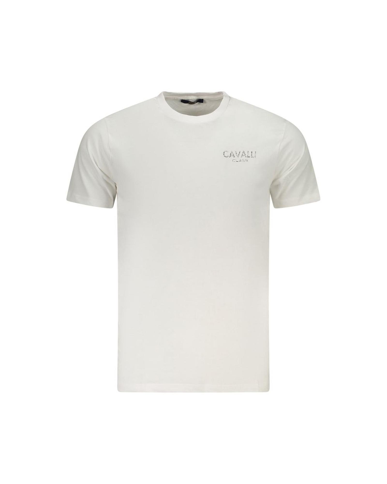 V539-CA-36671-L-202506161353-00 Cavalli Class Men's White Cotton 's T-Shirt - L - Image 1