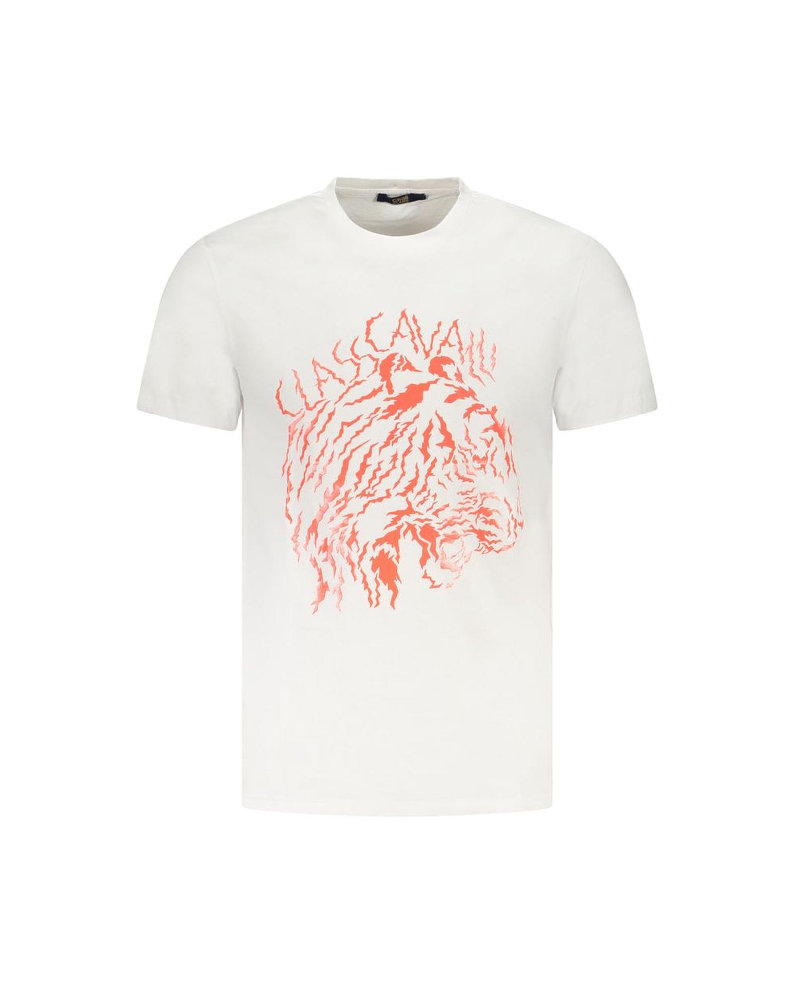 V539-CA-36672-XXL-202506161405-00 Cavalli Class Men's White Cotton T-Shirt - 2XL - Image 1