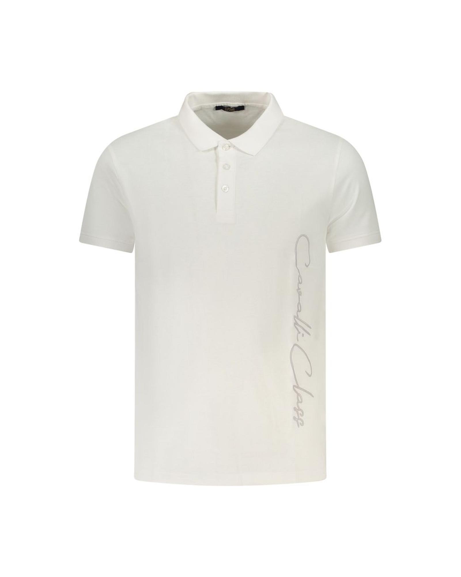 V539-CA-36686-M-202506161435-00 Cavalli Class Men's White Cotton Polo Shirt - M - Image 1