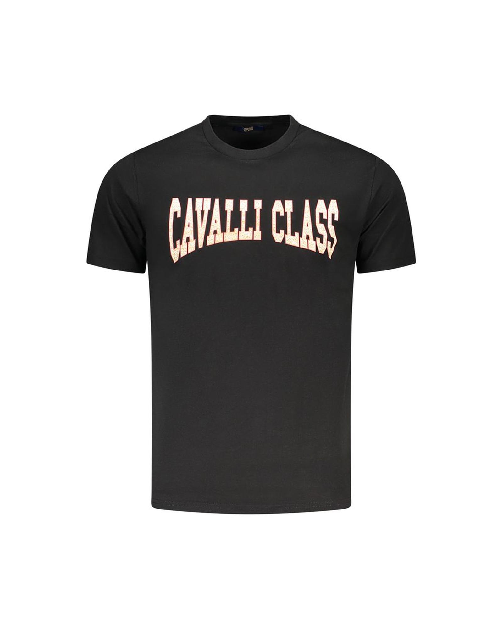 V539-CA-36690-L-202506161441-00 Cavalli Class Men's Black Cotton T-Shirt - L - Image 1