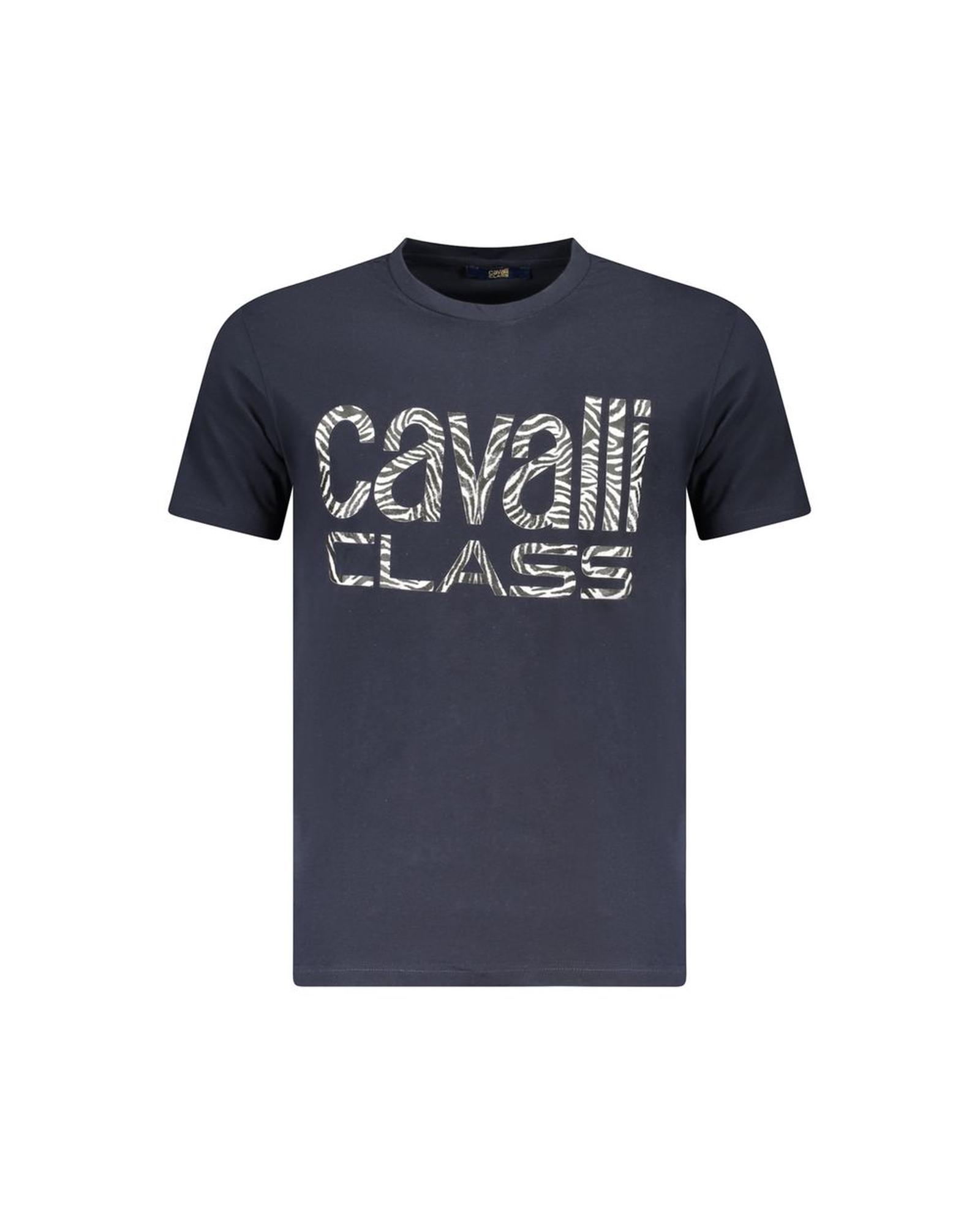 V539-CA-36695-XXL-202506161454-00 Cavalli Class Men's Blue Cotton T-Shirt - 2XL - Image 1