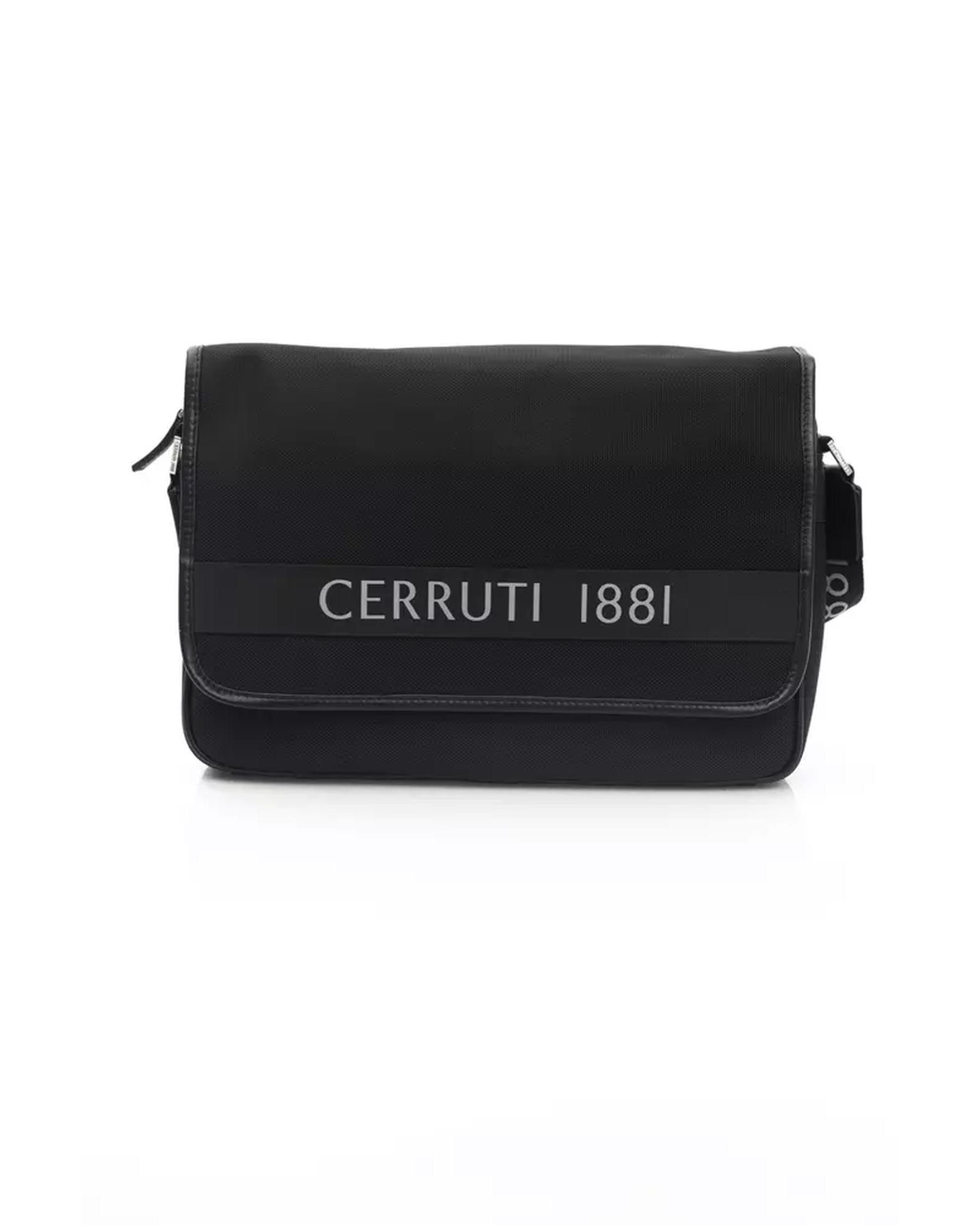 V539-CE-22949-202506161703-00 Cerruti 1881 Men's Elegant Black Crossbody Logo Bag - One Size - Image 1