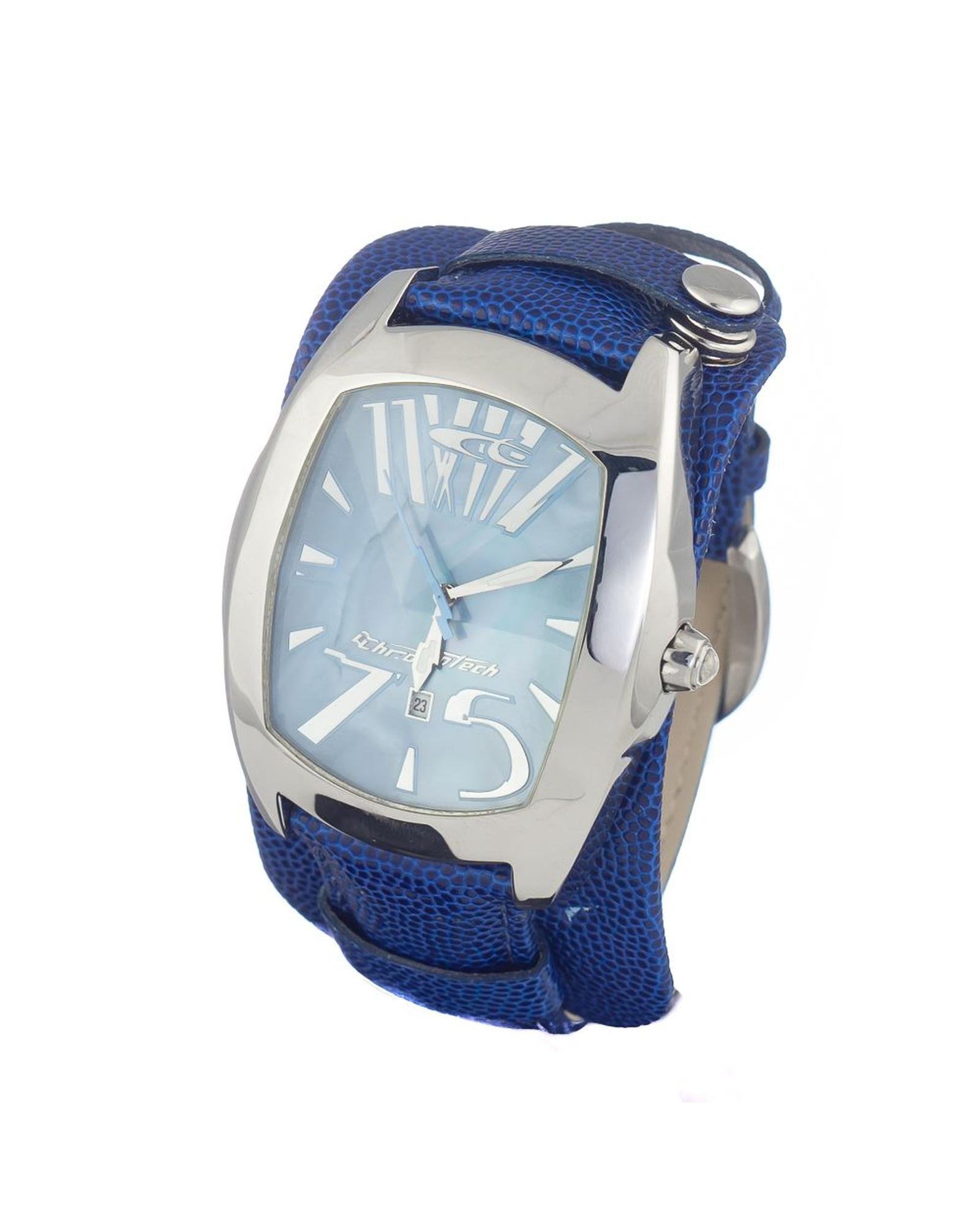 V539-CHCT2039J22AC-202506161821-00 Chronotech Men's Blue Leather Watch - One Size - Image 1