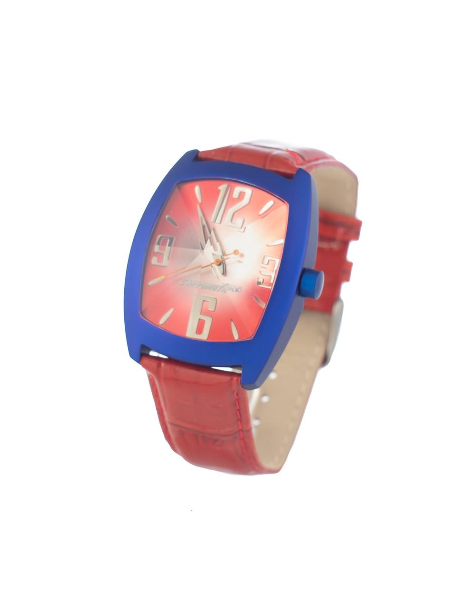 V539-CHCT2050M05AC-202506161825-00 Chronotech Unisex's Red Leather Watch - One Size - Image 1