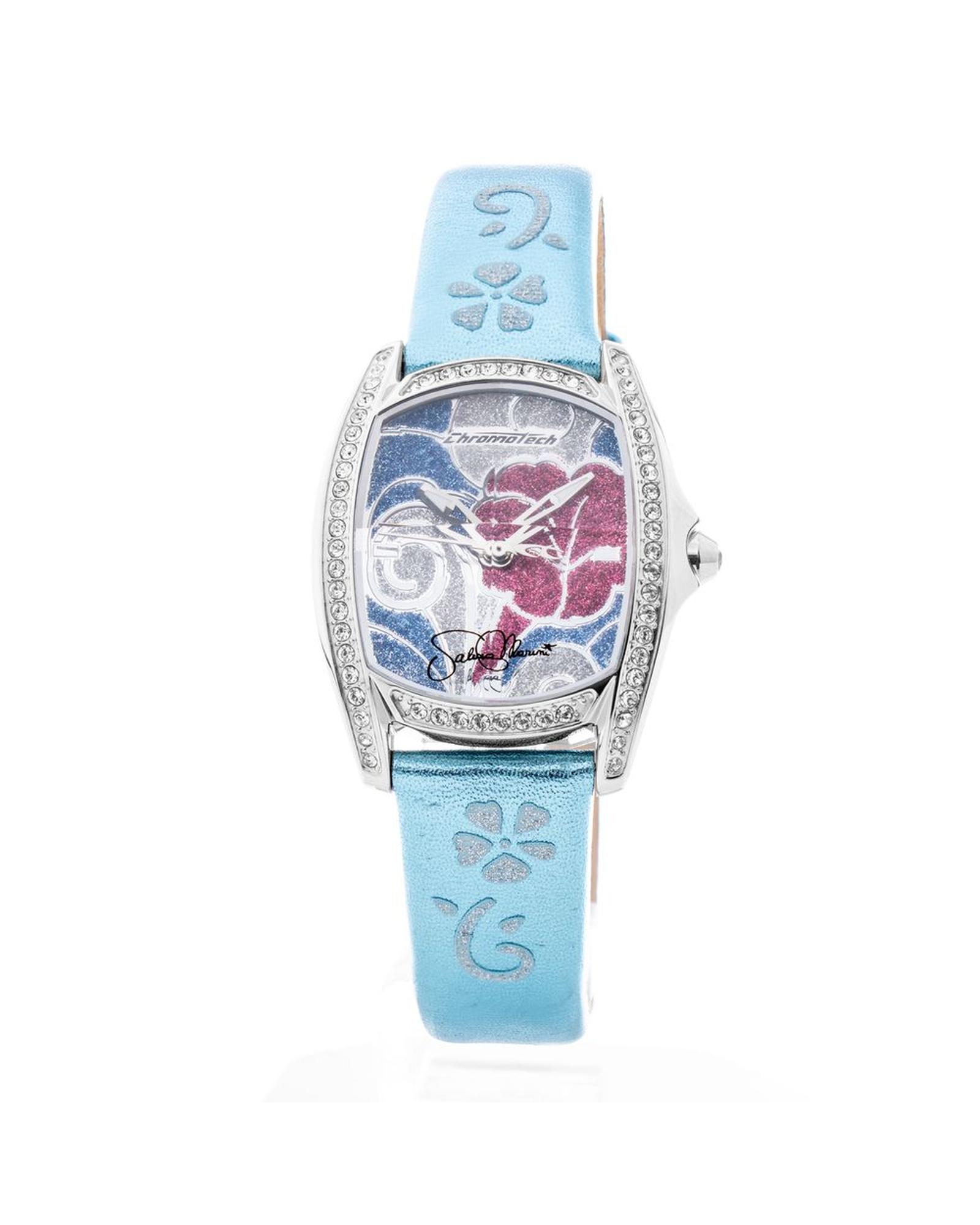V539-CHCT7094SS12AC-202506161632-00 Chronotech Women's Blue Leather Watch - One Size - Image 1