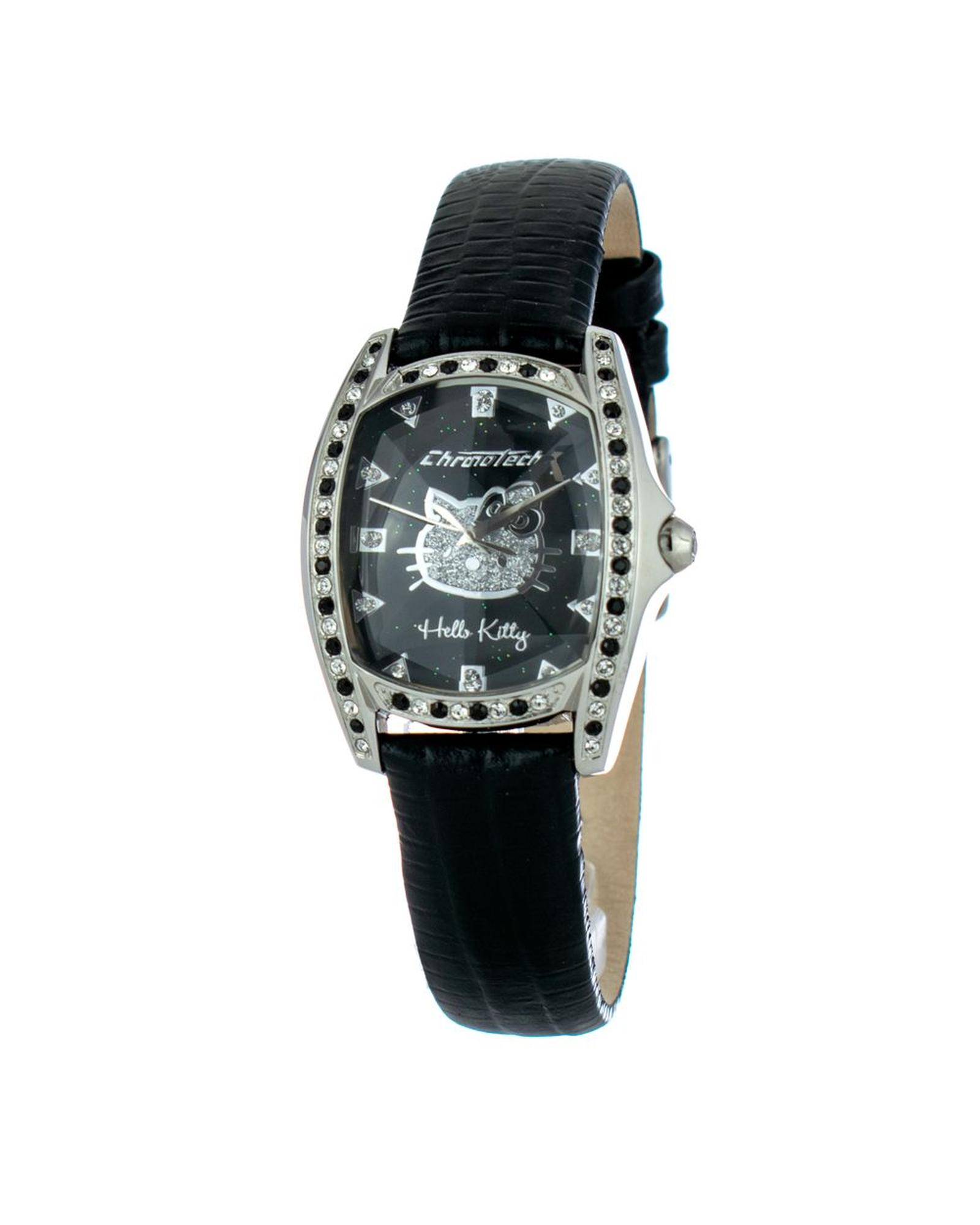 V539-CHCT7094SS51AC-202506161637-00 Chronotech Women's Black Leather Watch - One Size - Image 1