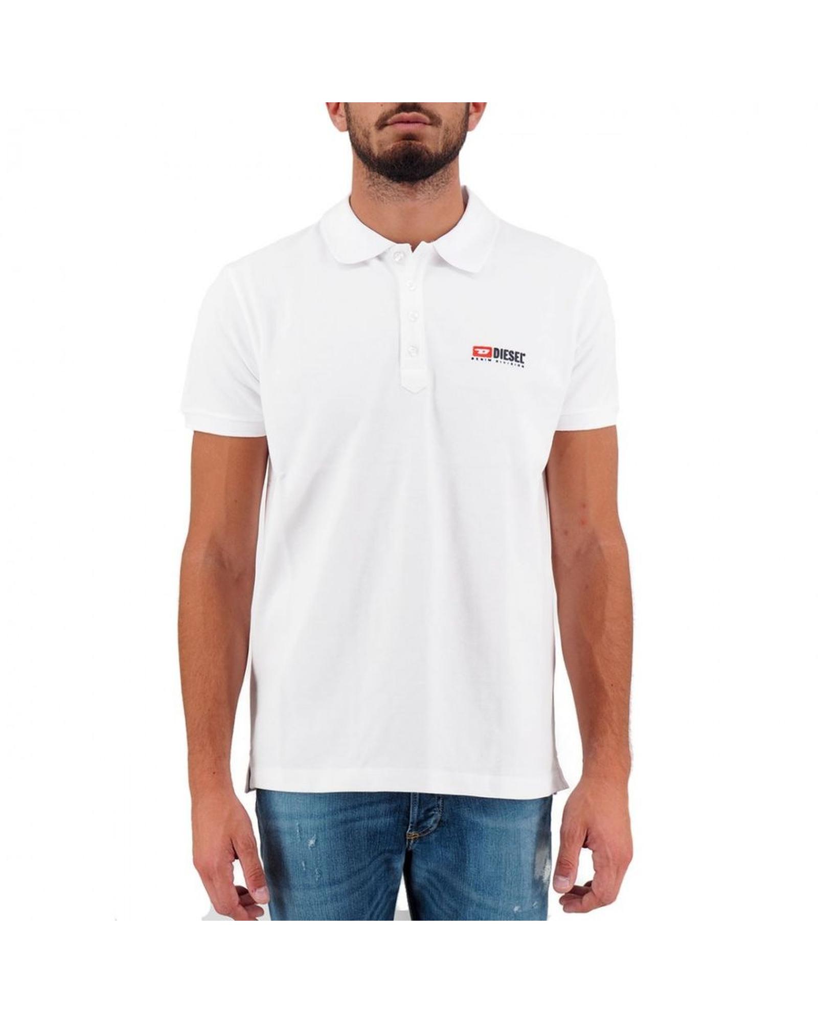 V539-DI-12001-XL-170698-00 Diesel Men's White Cotton Polo Shirt - XL - Image 1