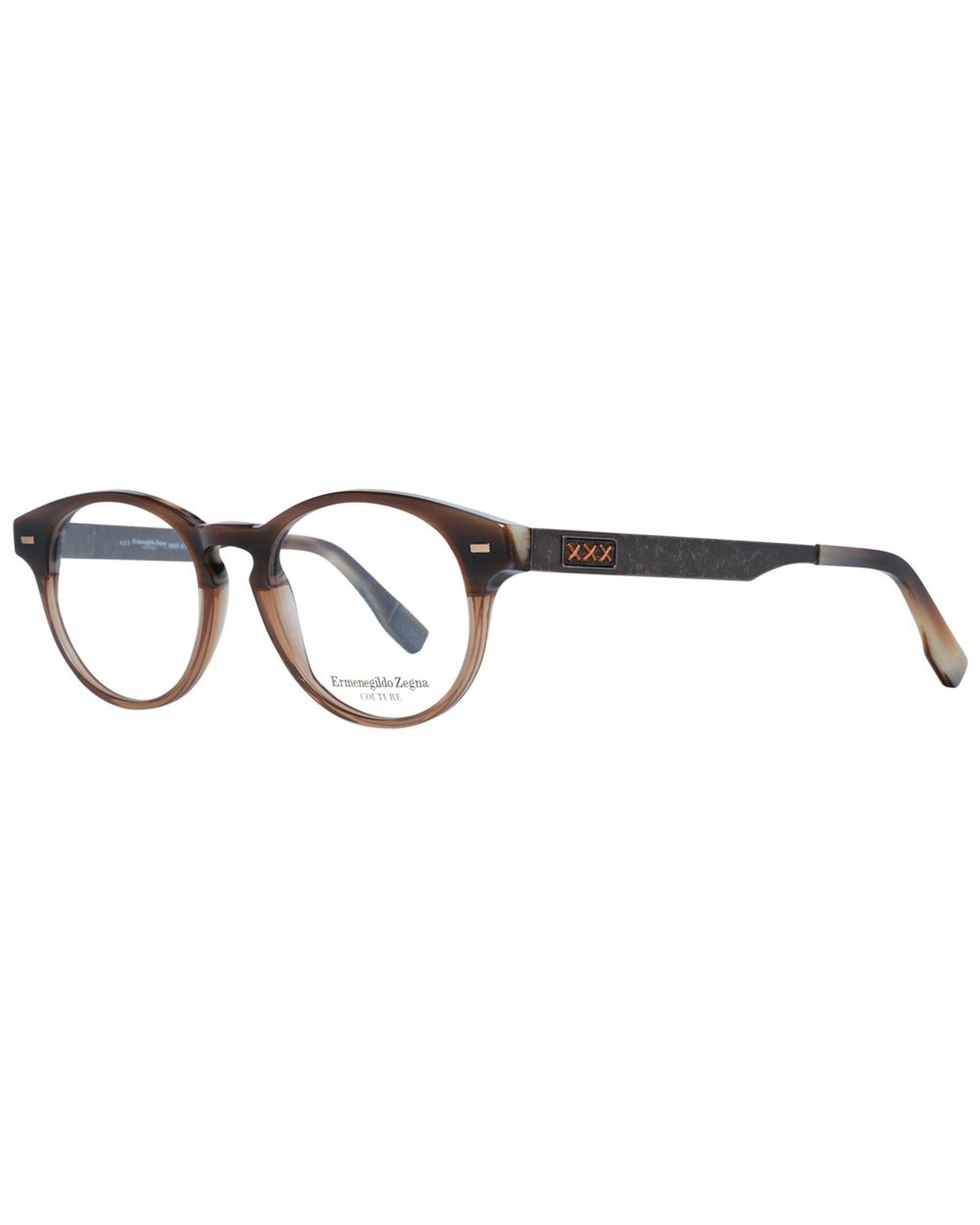 V539-ER-1038907-202506161937-00 Ermenegildo Zegna Men's Brown Optical Frames - One Size - Image 1