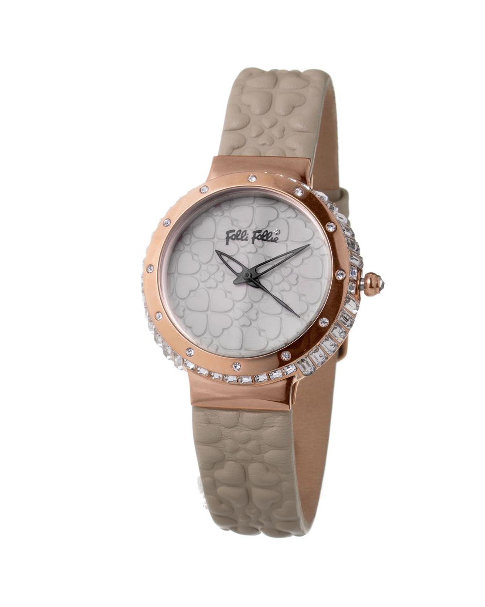 V539-FFWF13B032SPIAC-202506170016-00 Folli Follie Women's Gray Leather Watch - One Size - Image 1