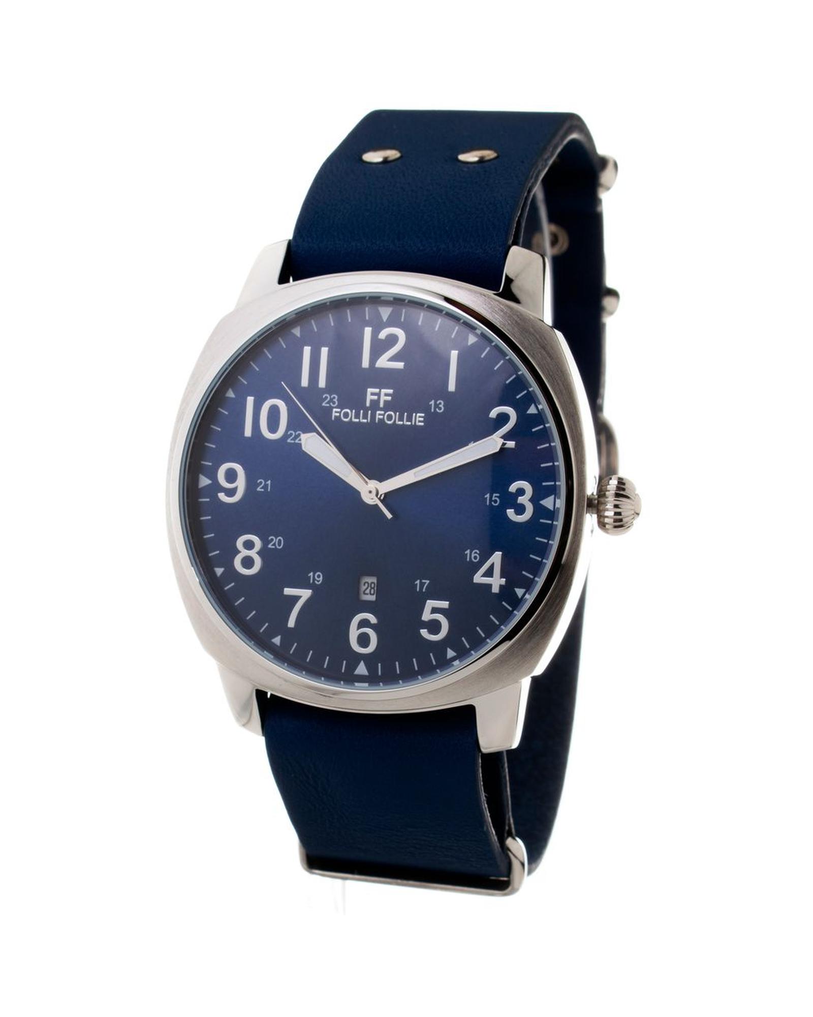 V539-FFWT14T001SDAAC-202506170111-00 Folli Follie Women's Blue Leather Watch - One Size - Image 1