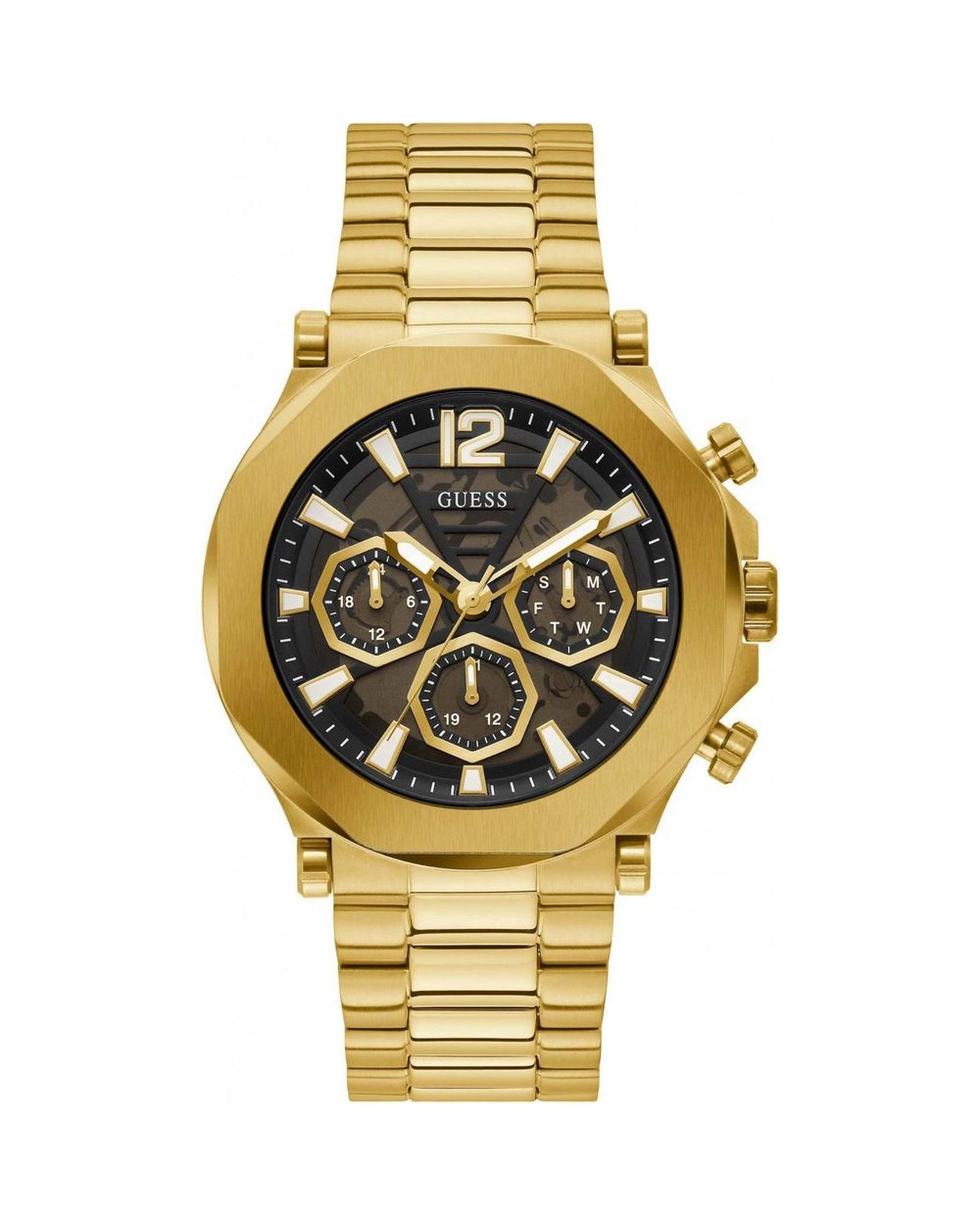 V539-GUGW0539G2AC-202506170415-00 Guess Men's Gold Stainless Steel Watch - One Size - Image 1