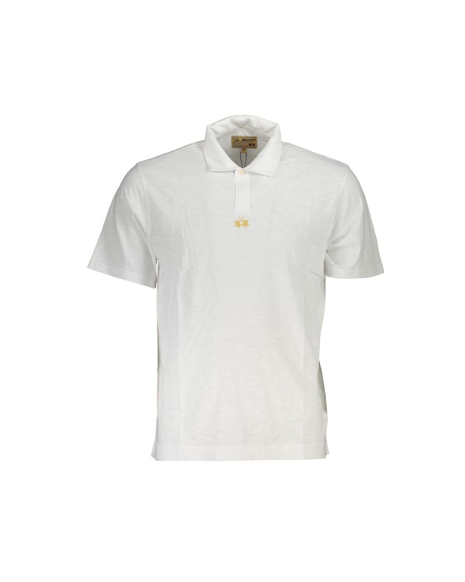 V539-LA-23083-S-202506170653-00 La Martina Men's White Cotton Polo Shirt - S - Image 1