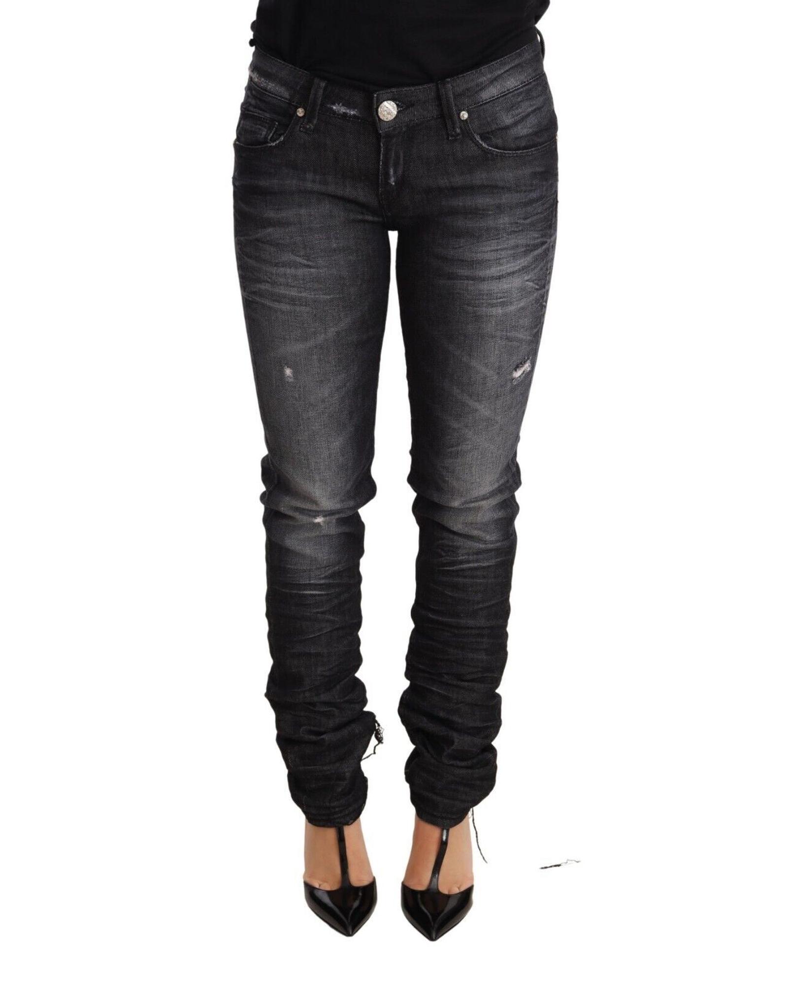 V539-PAN71798-26-202509010055-00 Authentic ACHT Jeans with Slim Fit Cut and Zipper Closure W26 US Women - Image 1
