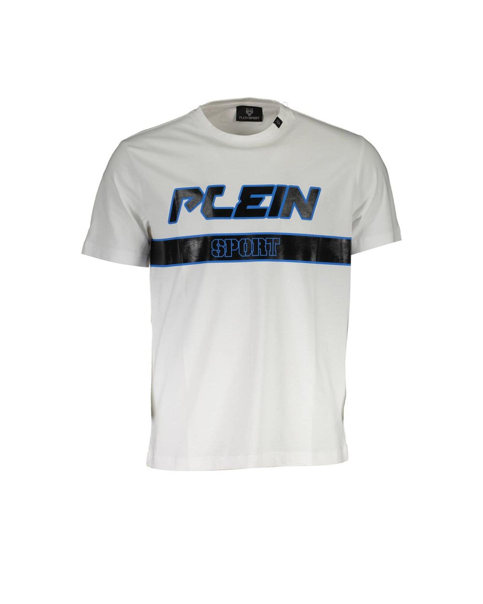 V539-PL-10247-M-202506180317-00 Plein Sport Men's White Cotton T-Shirt - M - Image 1