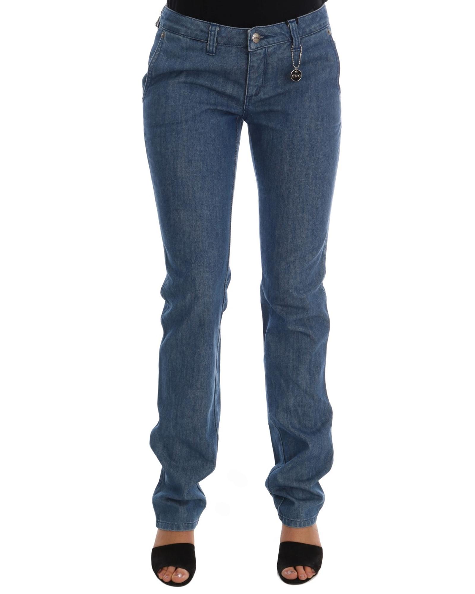 V539-SIG30124-1-168617-00 Costume National Women's Blue Wash Cotton Slim Denim Jeans - W26 US - Image 1