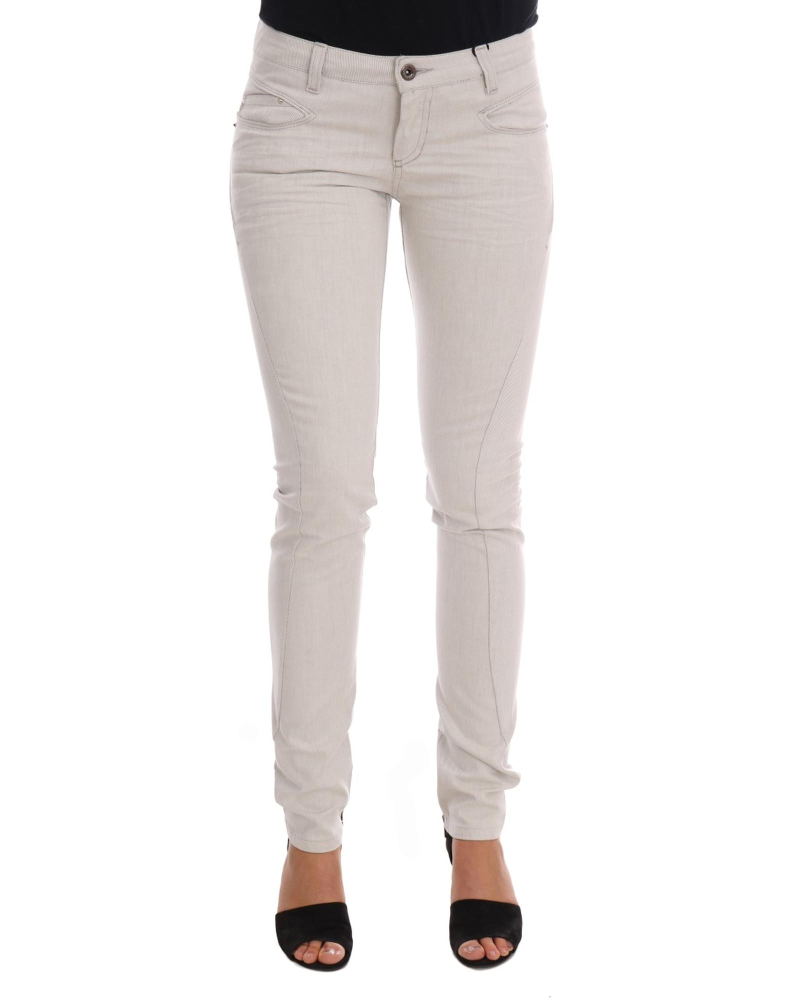 V539-SIG30129-1-202509010615-00 CoSTUME NATIONAL CNC Slim Fit White Jeans W26 US Women - Image 1