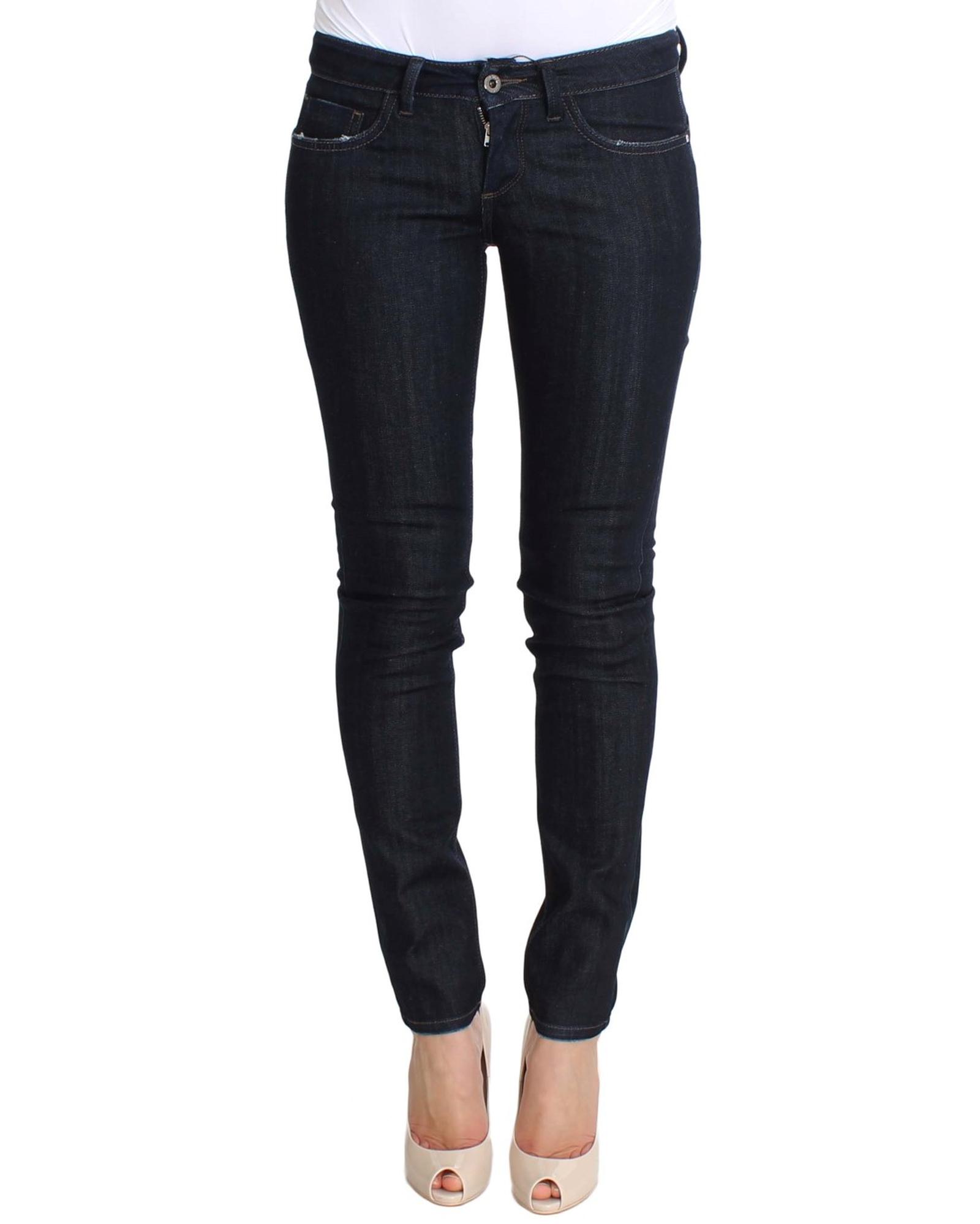 V539-SIG30216-1-202509010525-00 CNC Slim Fit Skinny Jeans with Logo Details W26 US Women - Image 1