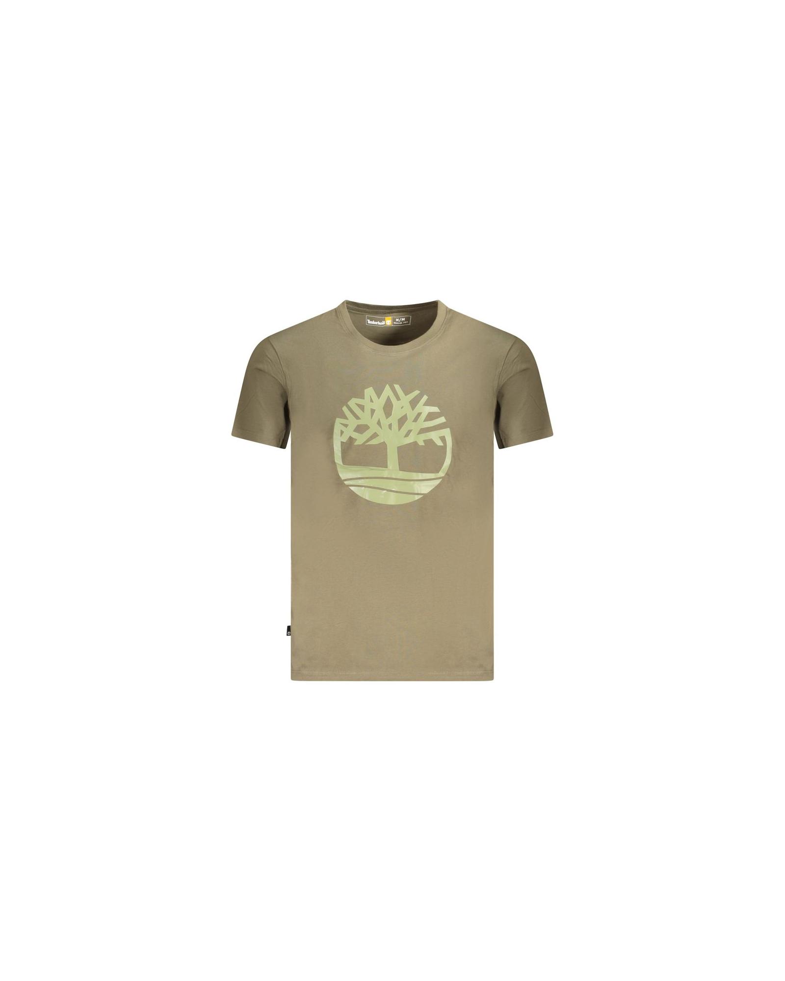 V539-TI-35475-M-202506180512-00 Timberland Men's Green Cotton T-Shirt - M - Image 1