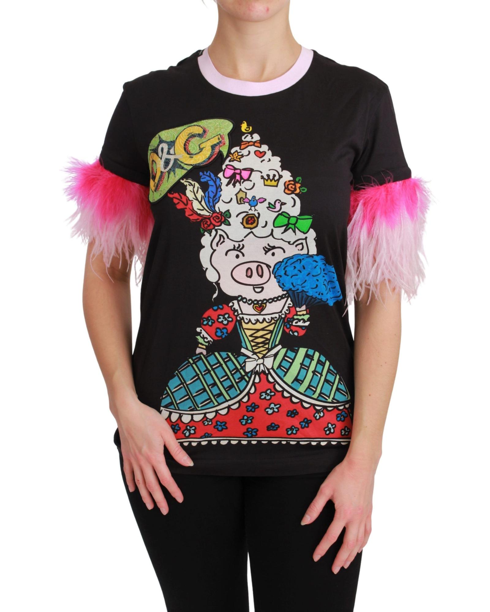 V539-TSH4555-38-202509012225-00 Year of the Pig 2019 Crewneck Short Sleeve T-shirt 38 IT Women - Image 1