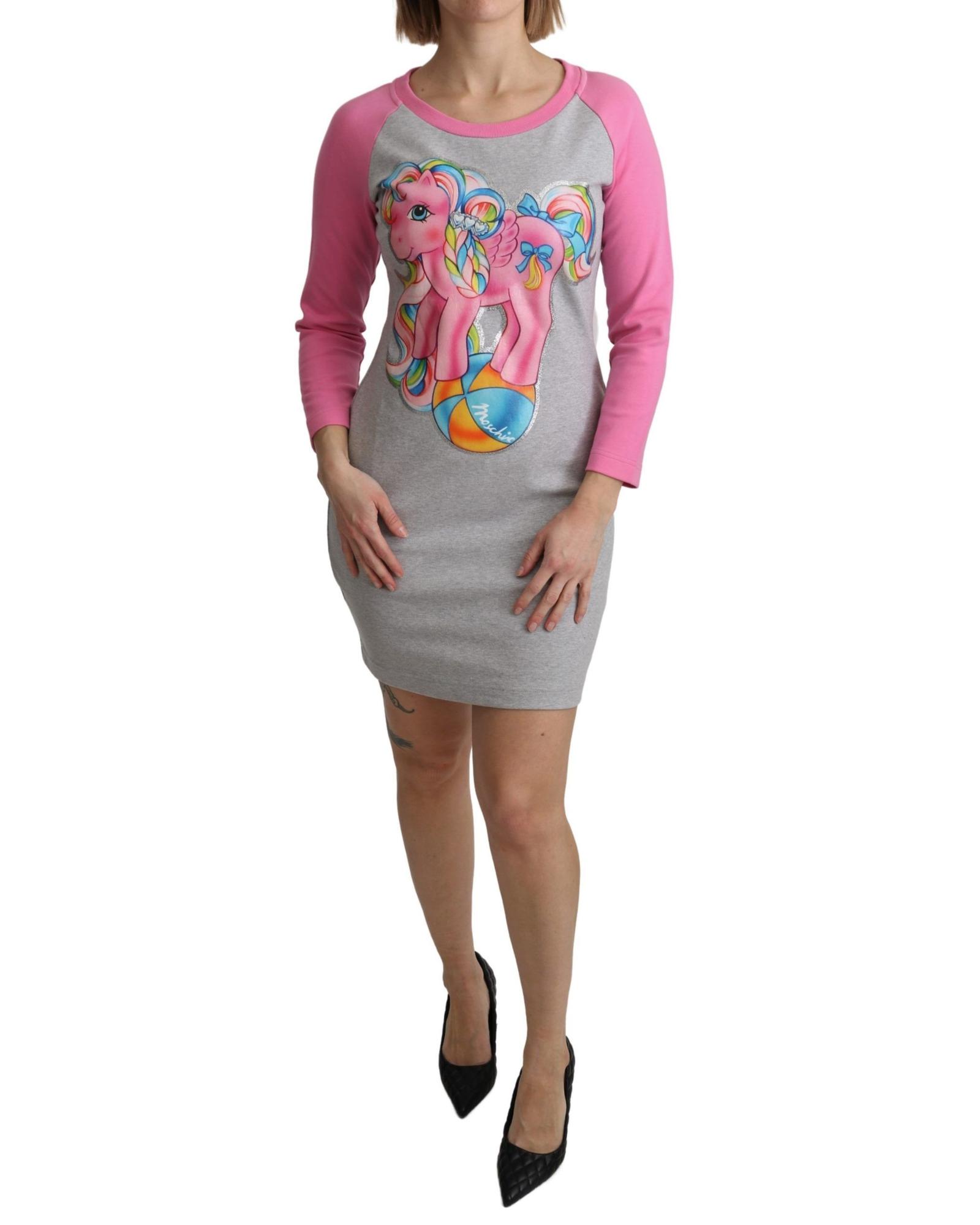V539-TSH5087-38-202508311825-00 Crew Neck 3/4 Sleeve Sweater Dress with My Little Pony Motive 38 IT Women - Image 1