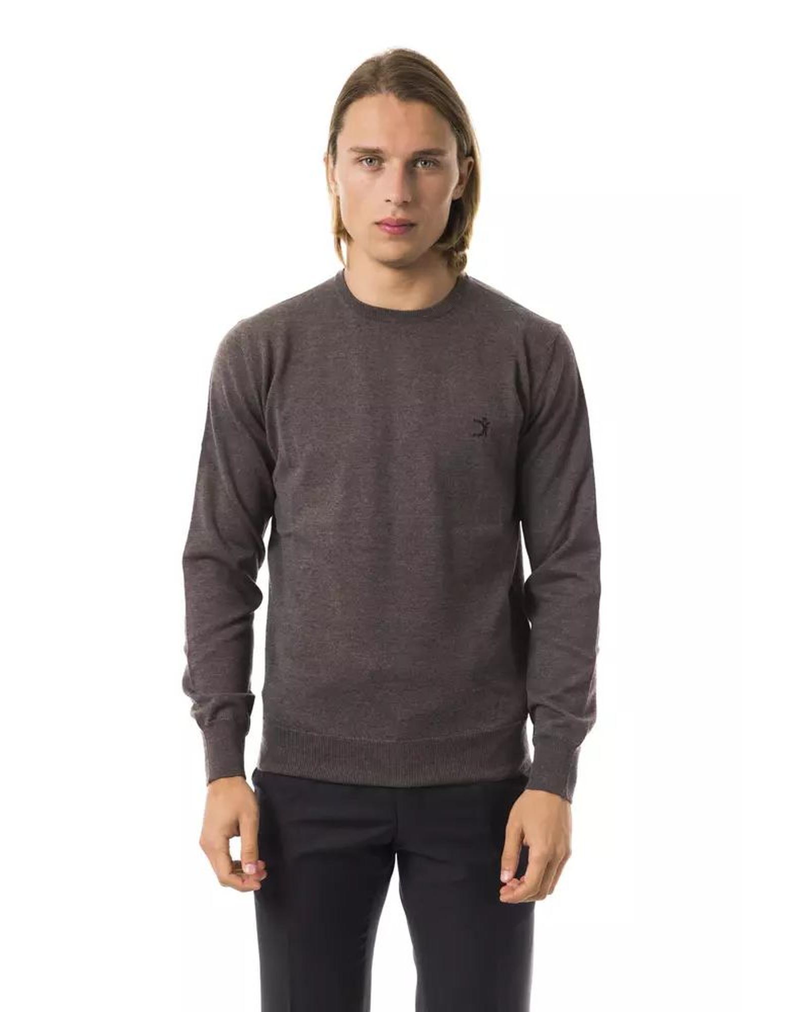 V539-UO-7818-XL-202509010720-00 Embroidered Extrafine Wool Merinos Crew Neck Sweater XL Men - Image 1