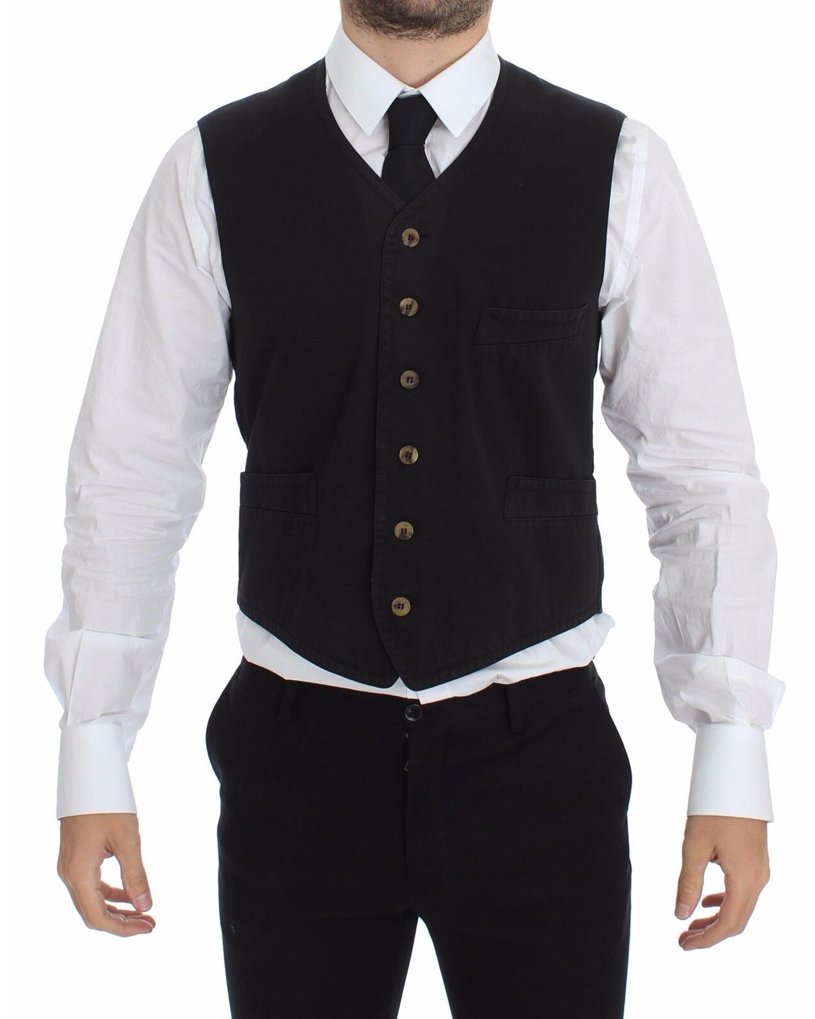 V539-VES10076-4-202509010800-00 Dress Vest with Adjustable Strap and Logo Details 50 IT Men - Image 1