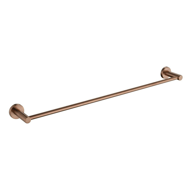 V549-60SSSGLTOWROSEGOLD-97980-00 Luxurious Brushed Rose Gold Stainless Steel 304 Towel Rack Rail - Single Bar 600mm - Image 1