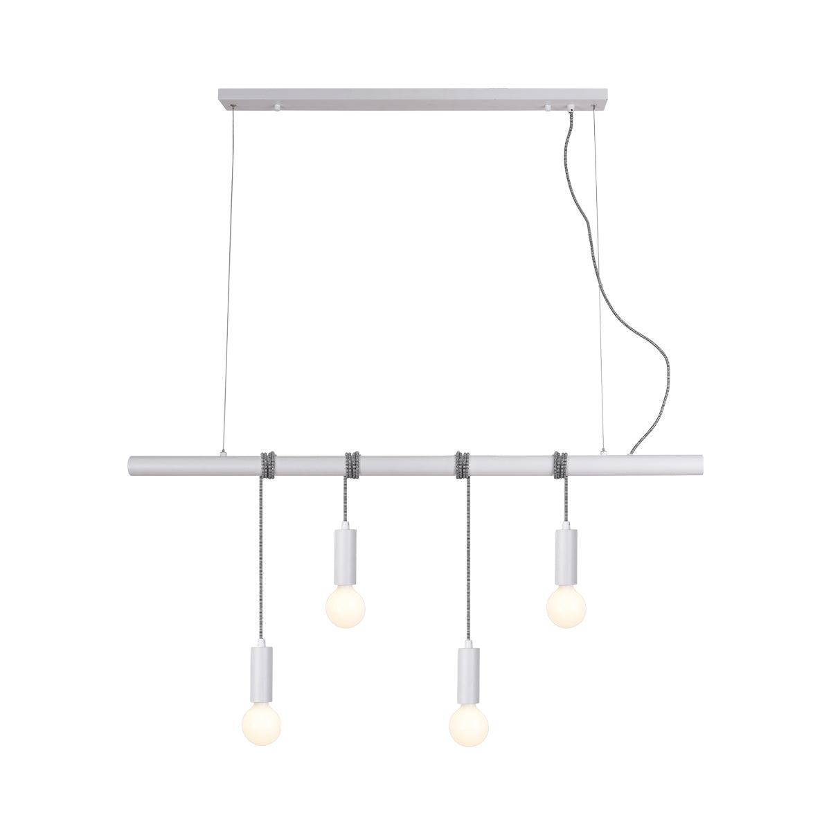 V558-LL002PL071W-95198-00 Bikkel 4 Lights Pendant Light - White - Image 1
