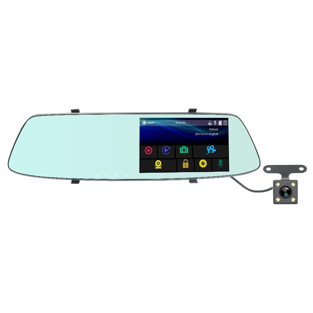 V562-0233SMC-202503062115-00 5 Lcd Touch Screen Rear View Mirror Car Recorder with Separate Camera - Image 1