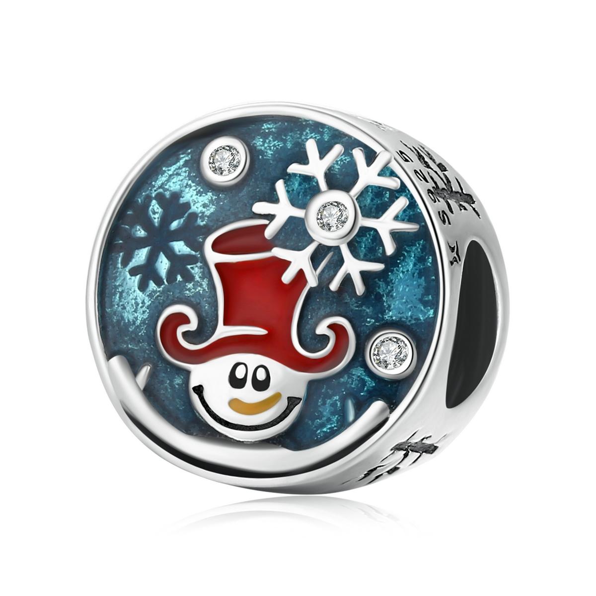 V562-0931200ADE-202504111831-00 925 Sterling Silver Clown Snowman Beads For Diy Bracelets & Necklaces - Image 1