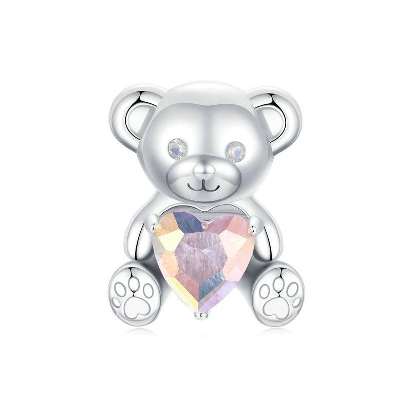 V562-1000144060DBT-202504111616-00 925 Sterling Silver Valentine'S Day Bear Beads - Image 1