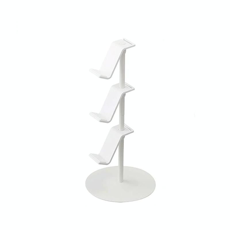 V562-1009102060DBT-202503052021-00 3-tier Desktop Gamepad and Headphone Storage Rack - White - Image 1