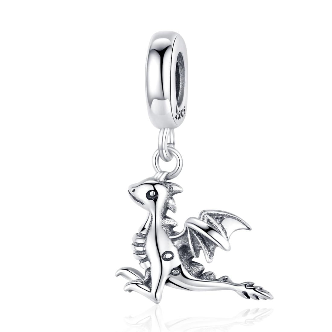 V562-10186240DBT-202504111722-00 925 Sterling Silver Drogon Dinosaur Charm For Diy Bracelets - Image 1