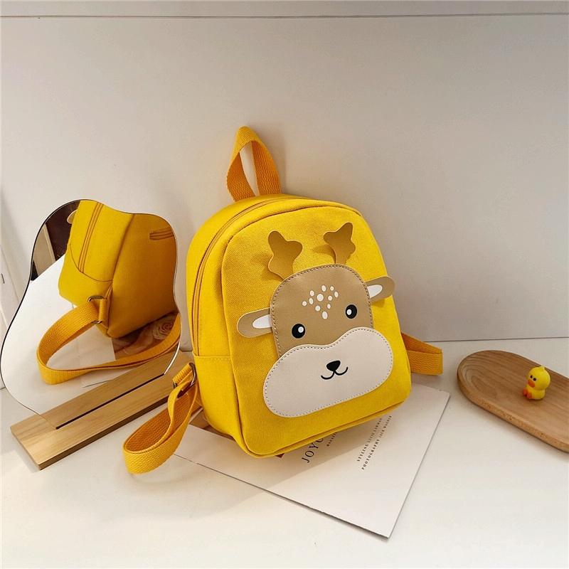 V562-1059024060DBT-202503041815-00 Adorable Bear Schoolbag for Kids - Cartoon Design - Deer Yellow - Image 1