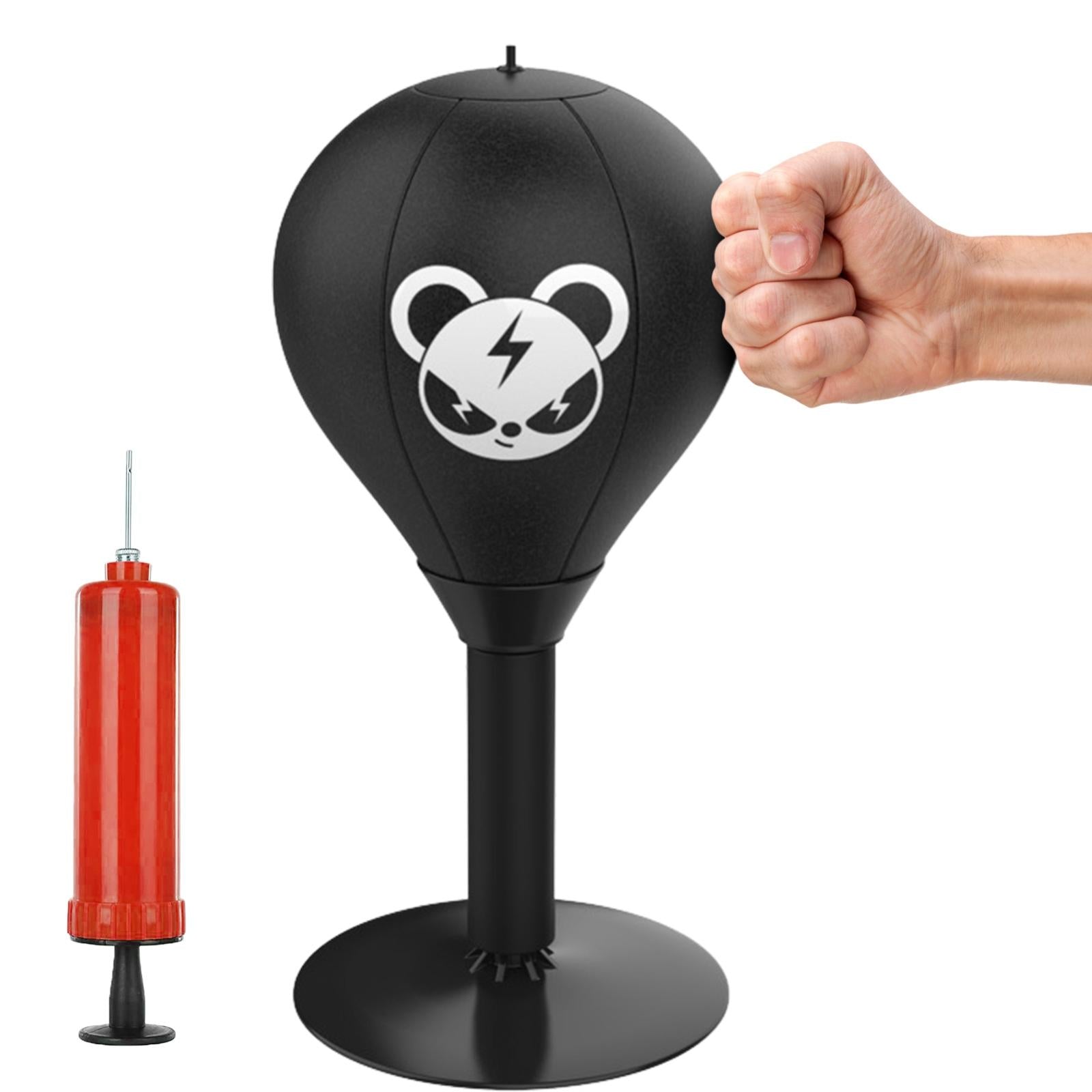 V562-1059683060DBT-202503072053-00 Desktop Speed Ball For Boxing Training - Bear Design With Gloves & Pump - Bear+Pump - Image 1
