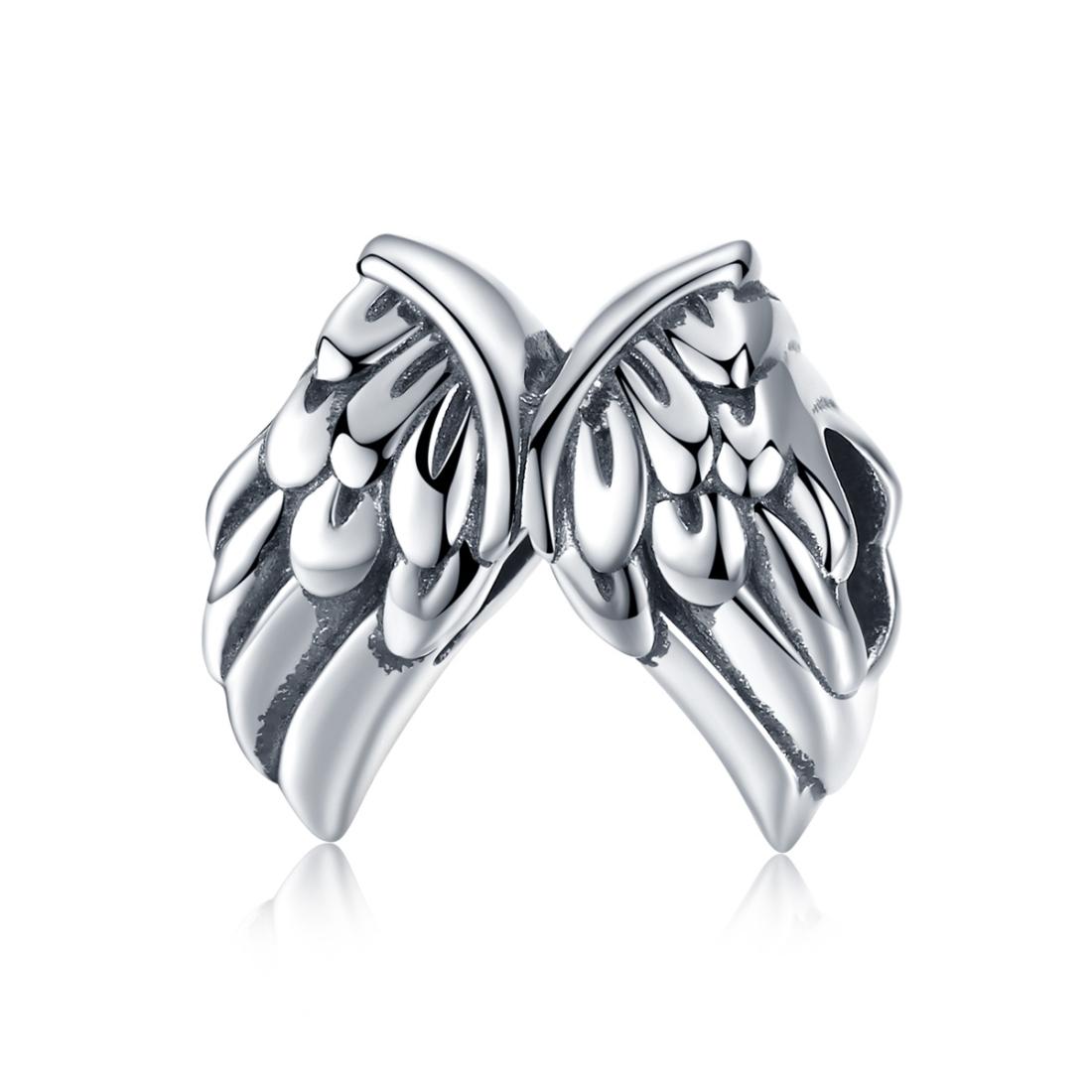 V562-1064486240DBT-202504111945-00 925 Sterling Silver Angel Wing Beads For Diy Bracelets Style - Bead - Image 1