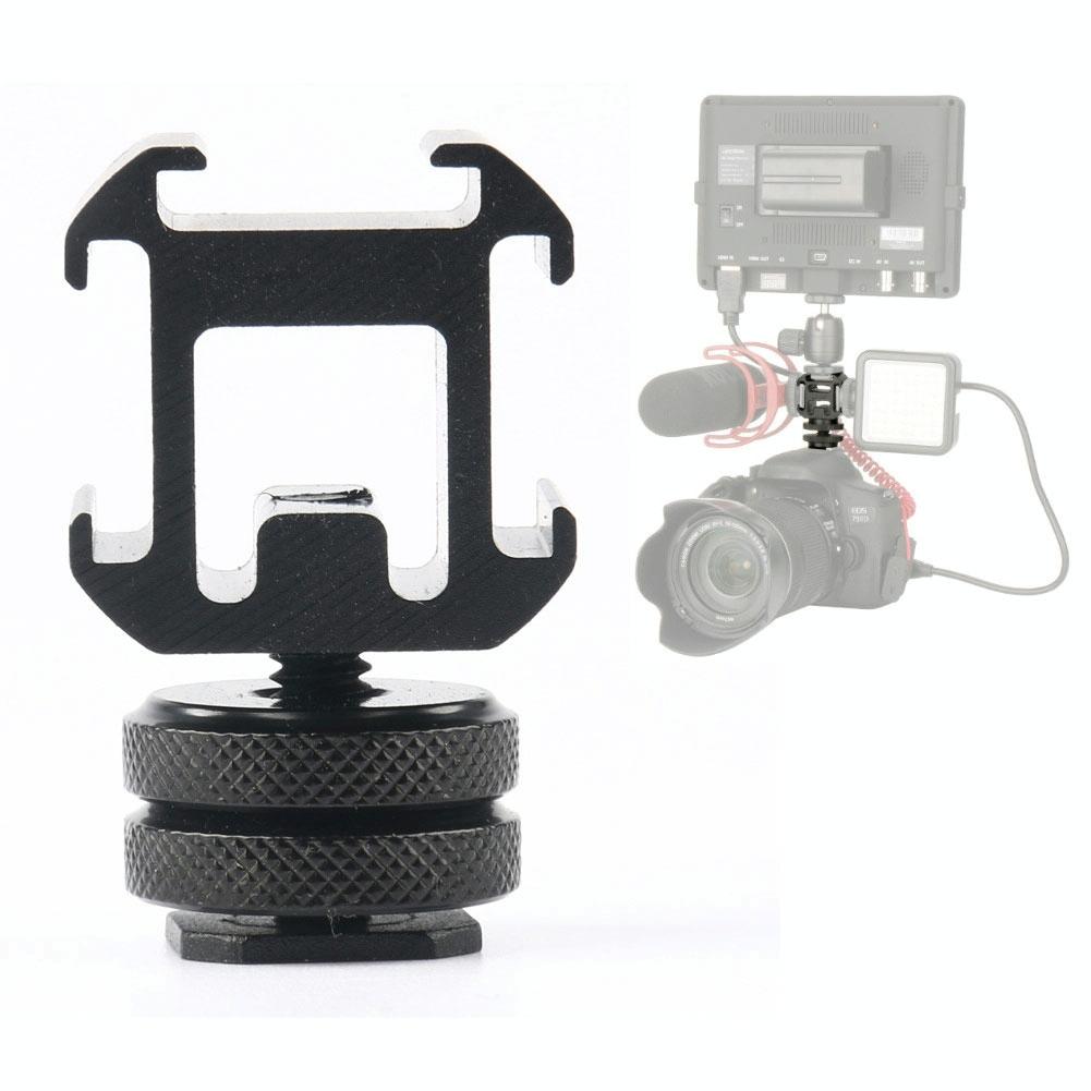V562-12318140DBT-202503062200-00 Universal Camera Hot Shoe Base - 2Pcs Three-Head Rotary - Image 1