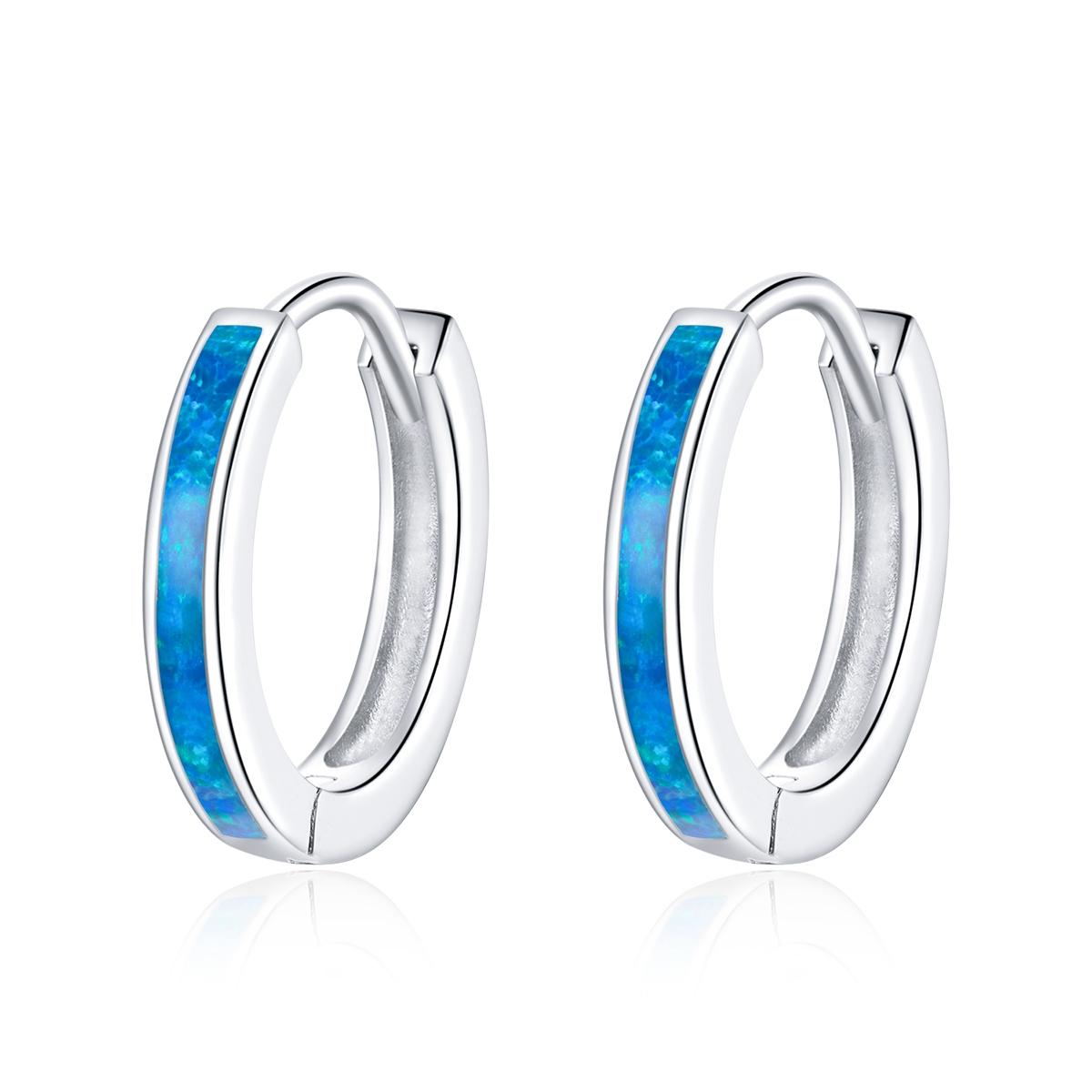 V562-1850100ADE-202504111821-00 925 Sterling Silver Simple Opal Earrings For Women - Image 1