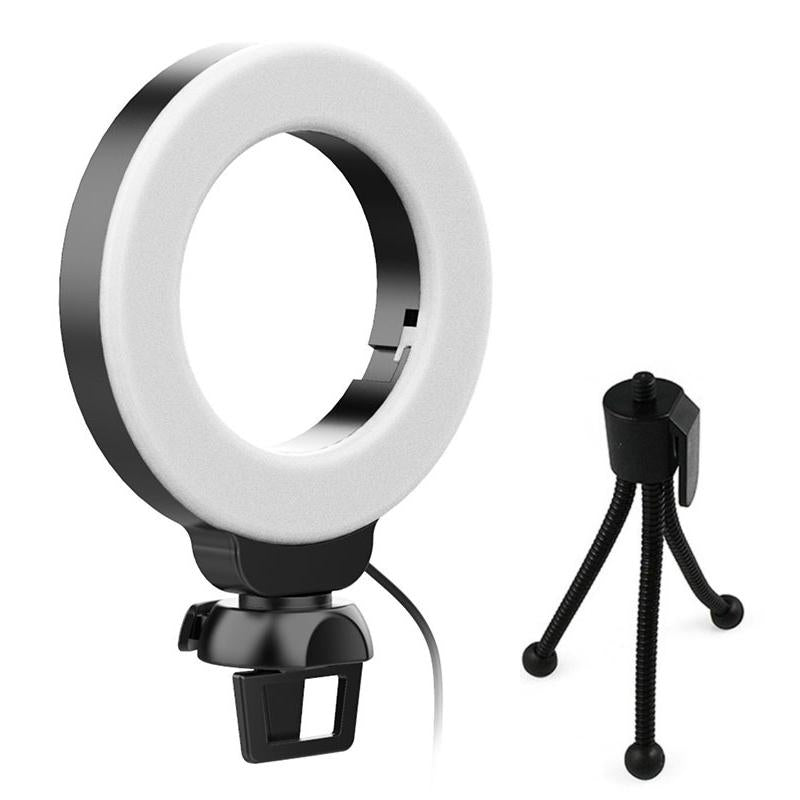 V562-2007654060DBT-221663-00 48leds Laptop Camera Beauty Ring Light - Clip Set 4-inch - Clip With Tripod - Image 1