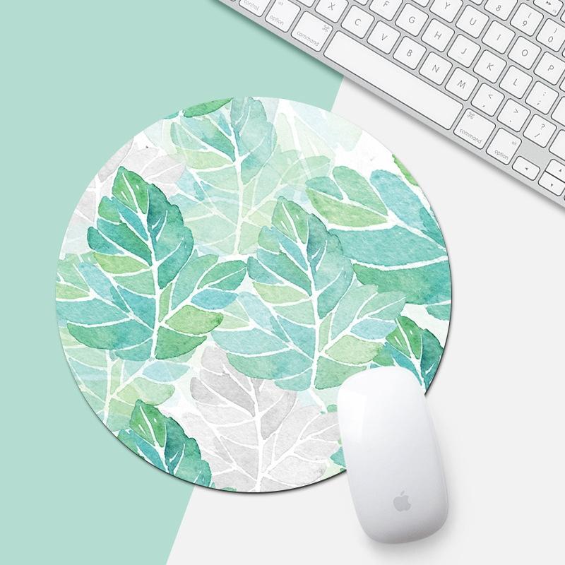 V562-20105BK-202505261235-00 22Cm Green Sunflower Pattern Mouse Pad - Image 1