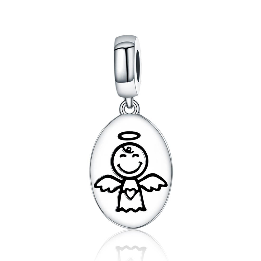 V562-20686240DBT-202504111836-00 925 Sterling Silver Guardian Angel Necklace & Bracelet Charm - Image 1
