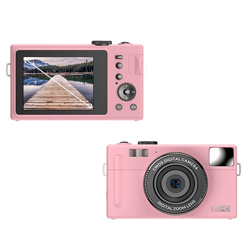 V562-2072592060DBT-202502211935-00 3.0 Hd Children's Digital Camera with 48mp and 3 Screen - Pink - Image 1
