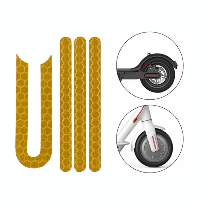 V562-2081902750DBT-202505291146-00 Reflective Stickers for Xiaomi Mijia M365 Pro Scooter - Yellow - Image 1