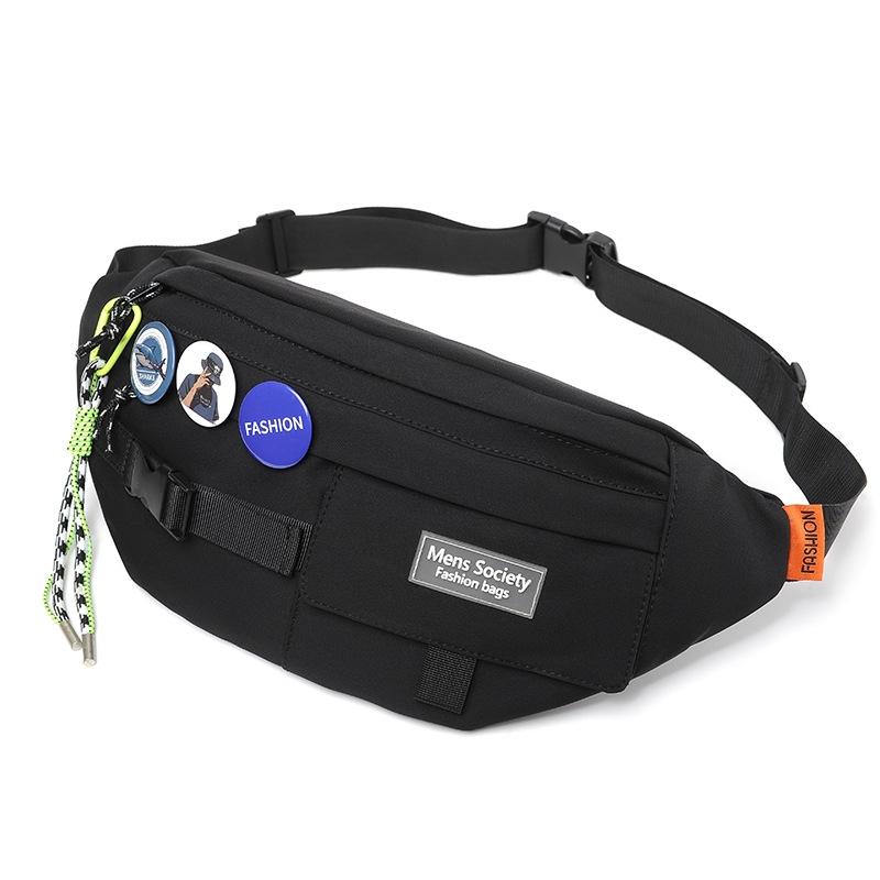 V562-2088073060DBT-202504251743-00 Chest Shoulder Messenger Bag Badge - Black + Badge + Lanyard - Image 1