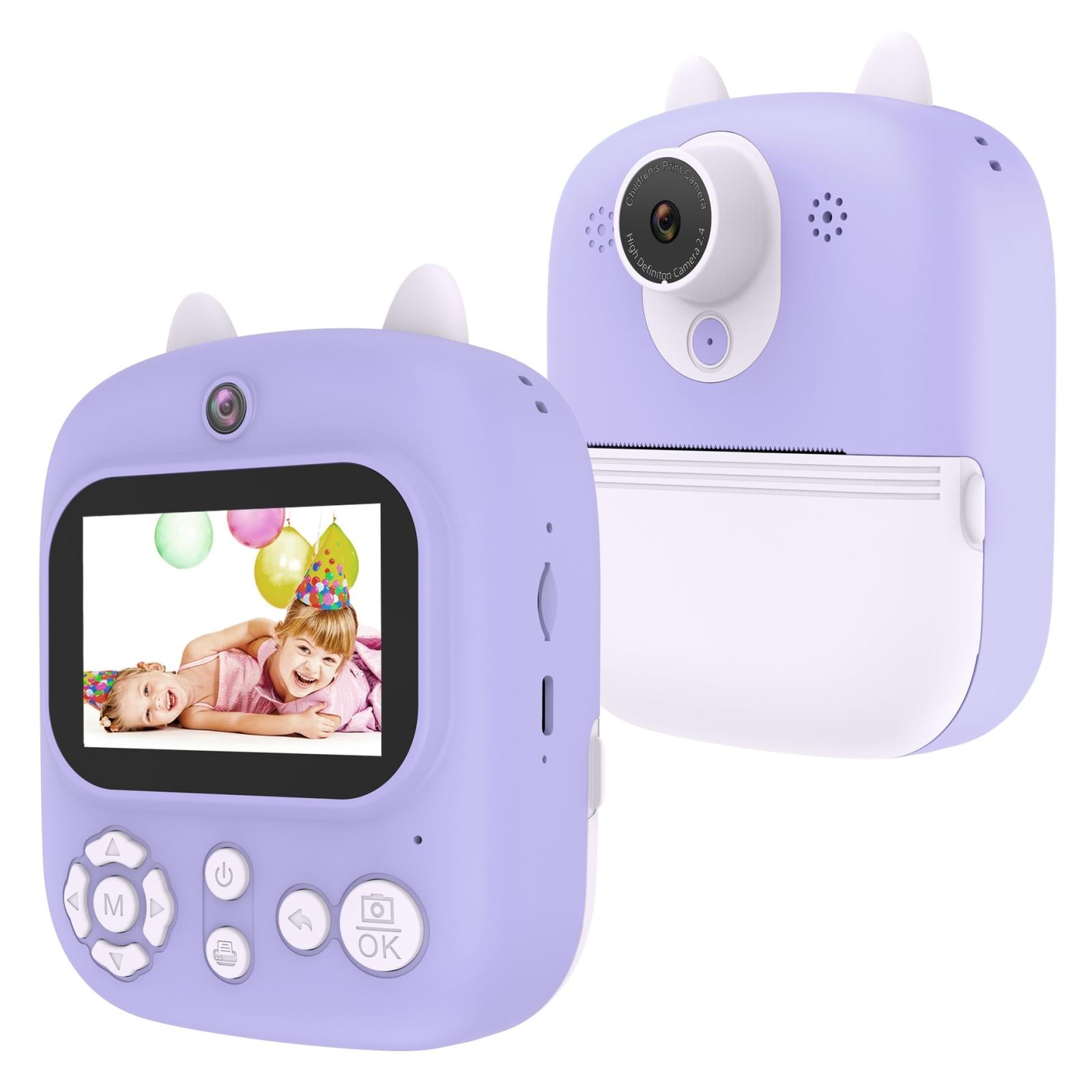 V562-3018383060DBT-222096-00 32g Instant Camera with 2.4 Display & Card Reader for Kids - 1200w Blue - Standard Purple - Image 1